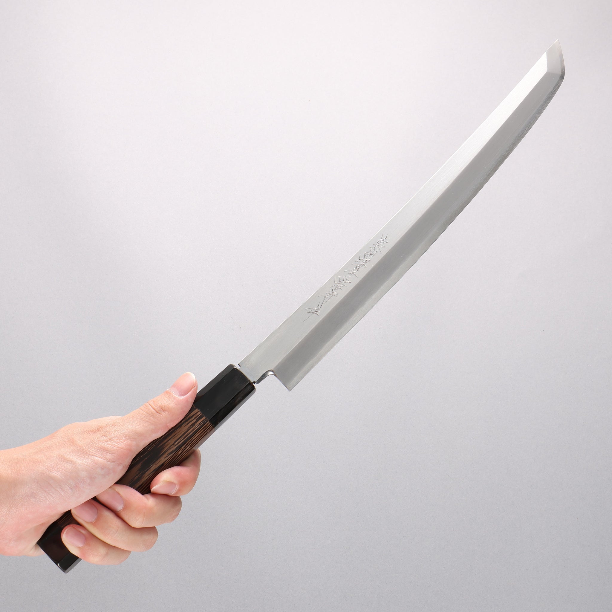 堺 孝行 斬月 銀三鋼 先丸柳刃包丁 ウェンジ柄 鞘付き - 清助刃物