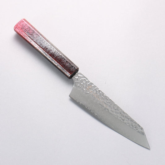 堺 孝行 琳凰 VG10 33層 ダマスカス 剣型三徳包丁 和包丁 160mm 赤漆塗り柄 - 清助刃物