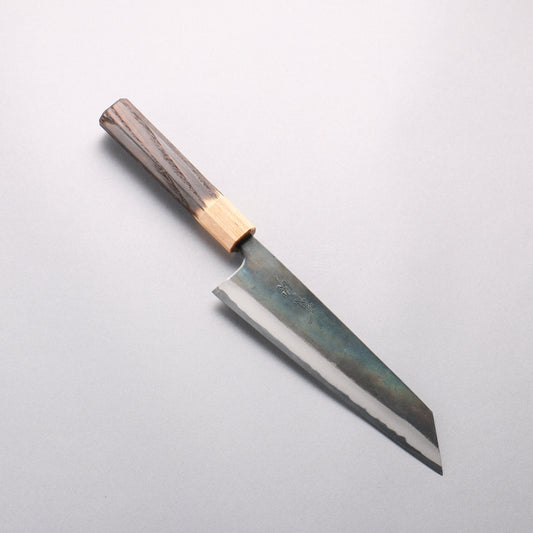 清助 青スーパー鋼 黒仕上げ 文化包丁 180mm 焼栗 （口輪：サクラ）柄 - 清助刃物
