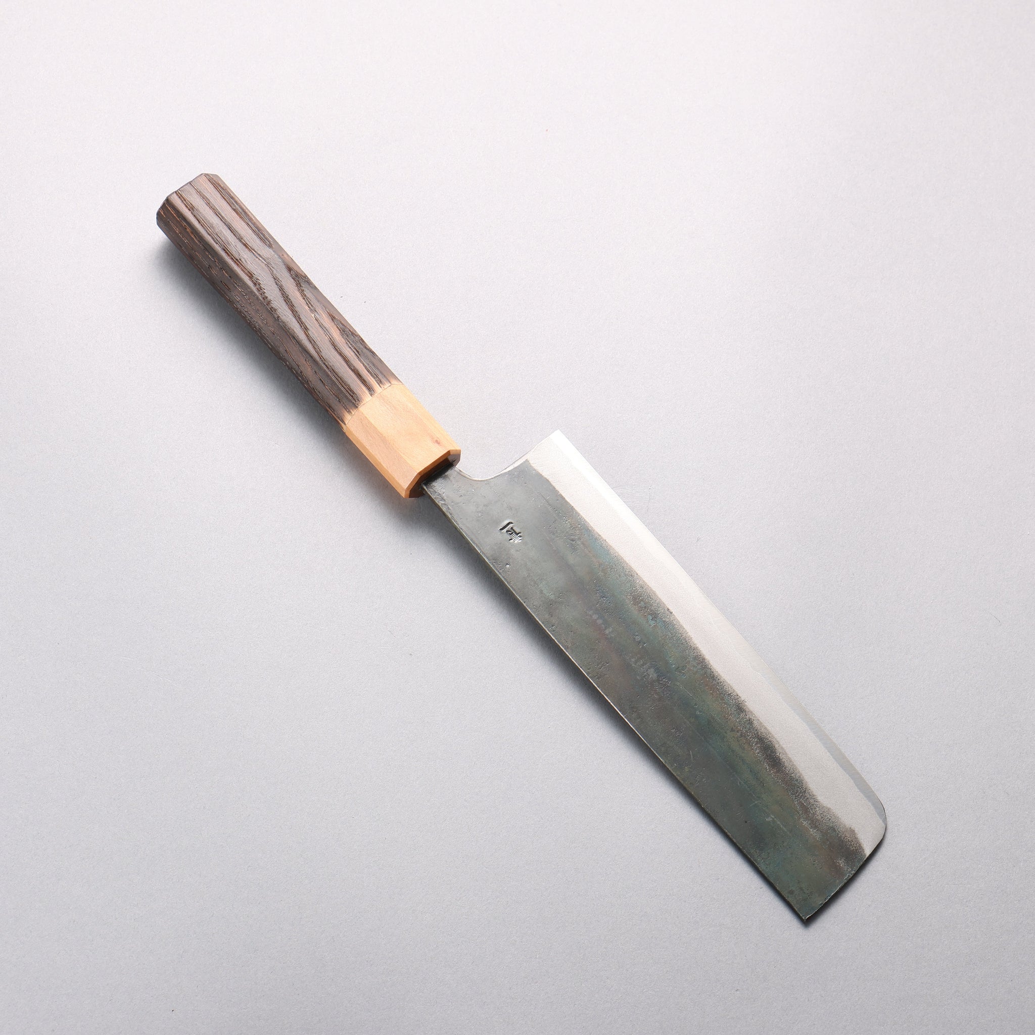 清助 青一鋼 黒仕上げ 菜切包丁 165mm 焼栗 （口輪：サクラ）柄 - 清助刃物
