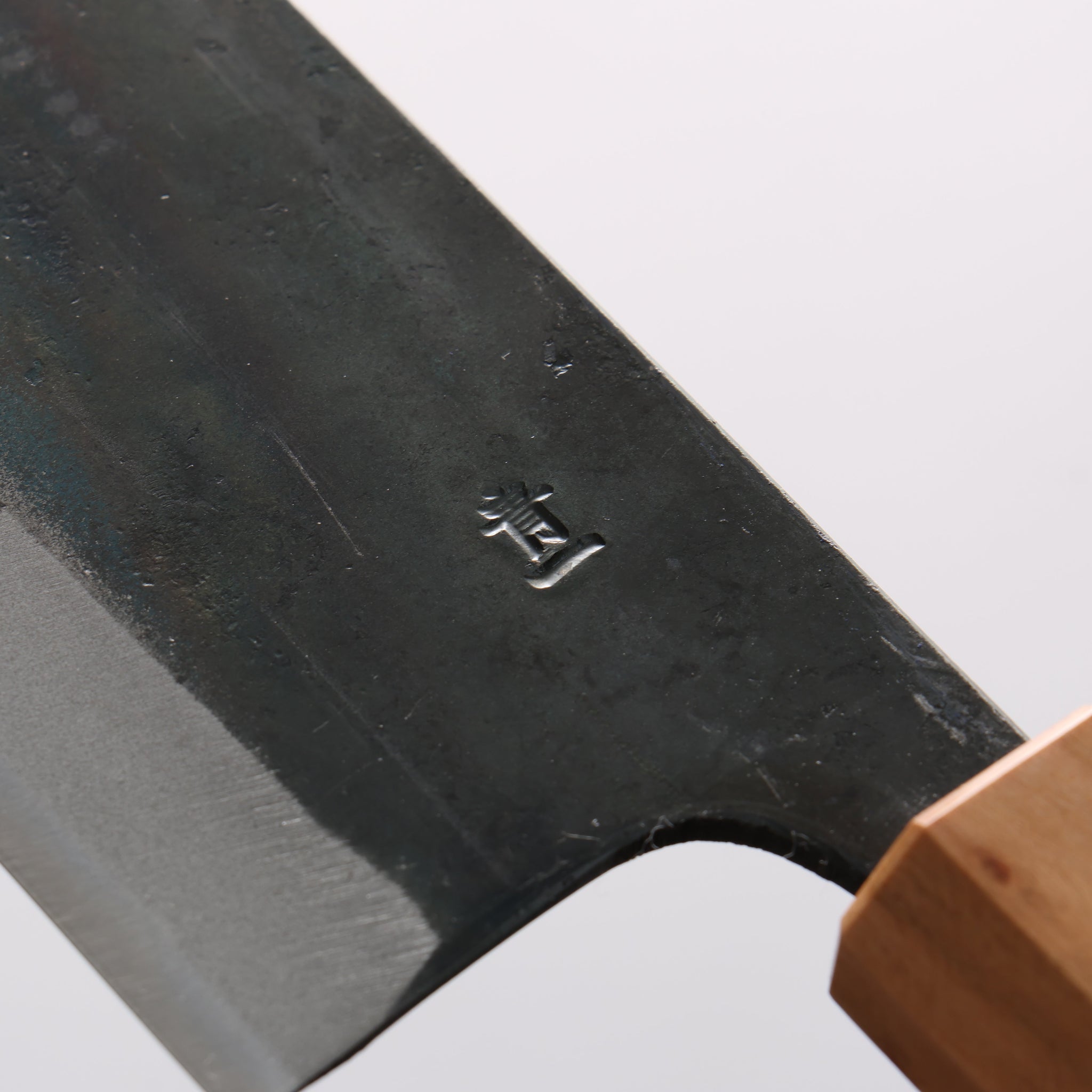 清助 青一鋼 黒仕上げ 菜切包丁 165mm 焼栗 （口輪：サクラ）柄 - 清助刃物