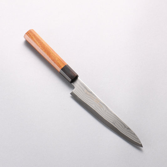 堺 孝行 グランドシェフ 波紋 Böhler SP スチール 45層ダマスカス ペティーナイフ 150mm 紫檀 (口輪：黒合板)柄 - 清助刃物