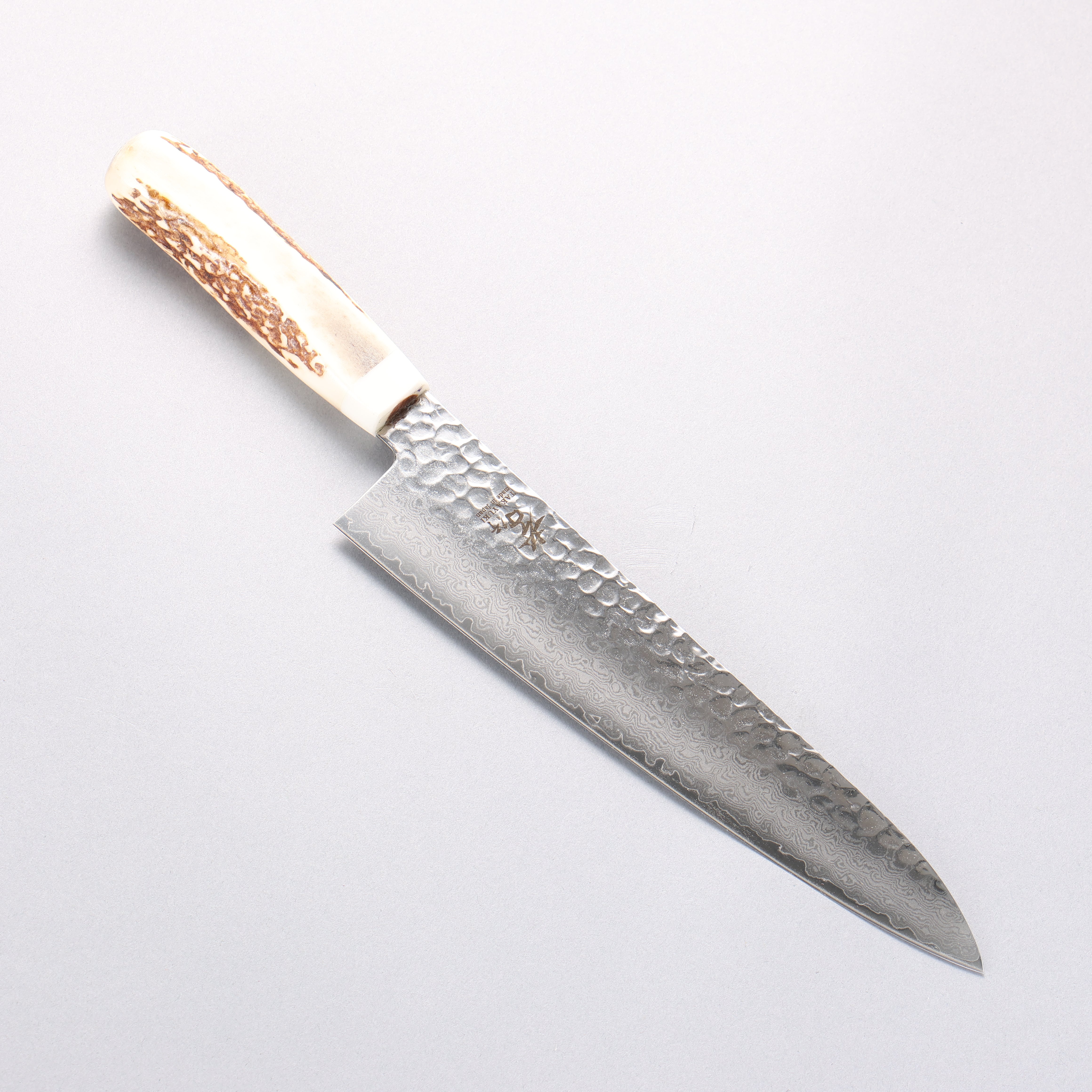 堺 孝行 V金10号 33層ダマスカス 牛刀包丁 210mm 牛骨柄 鞘付き - 清助刃物