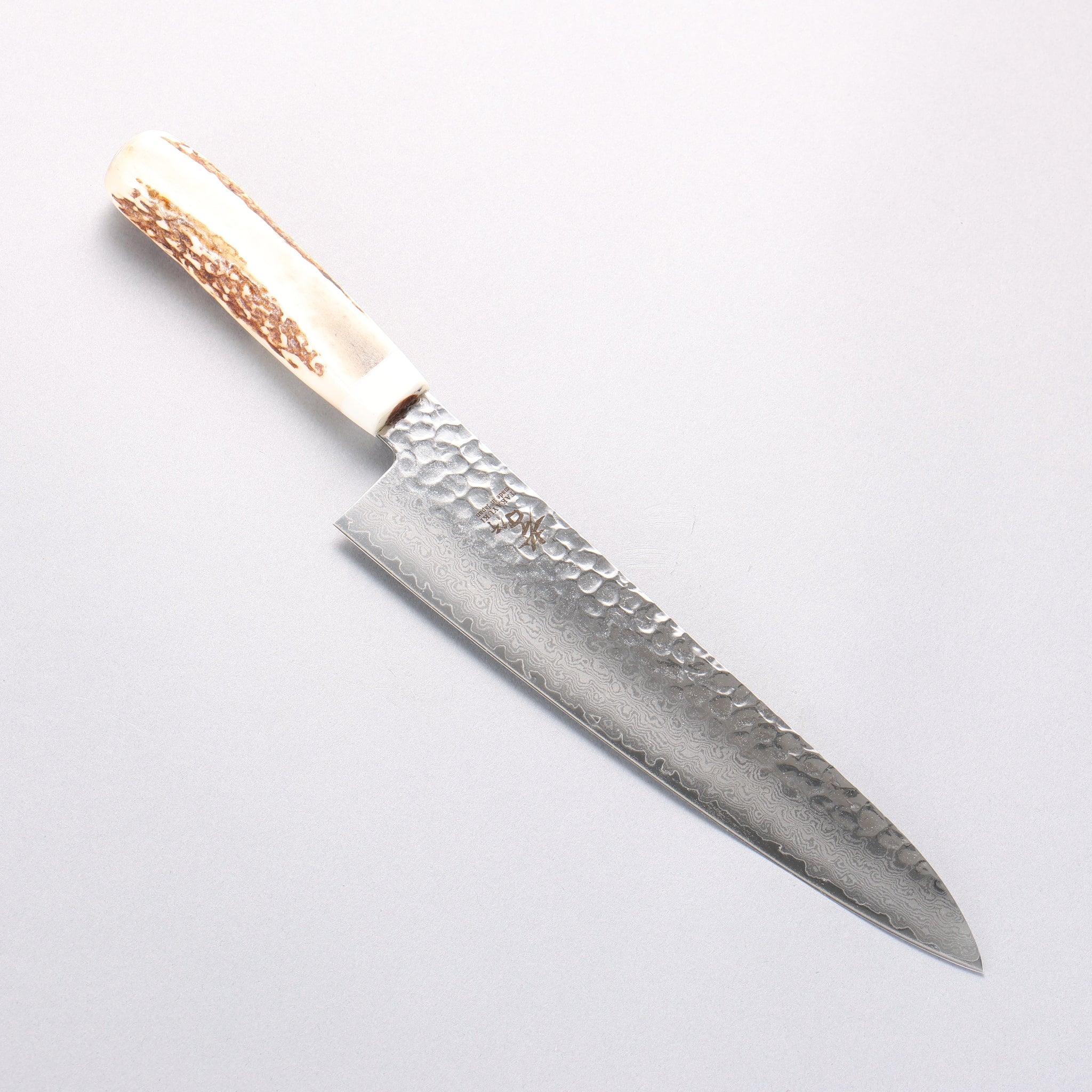 堺 孝行 V金10号 33層ダマスカス 牛刀包丁 210mm 牛骨柄 鞘付き - 清助刃物