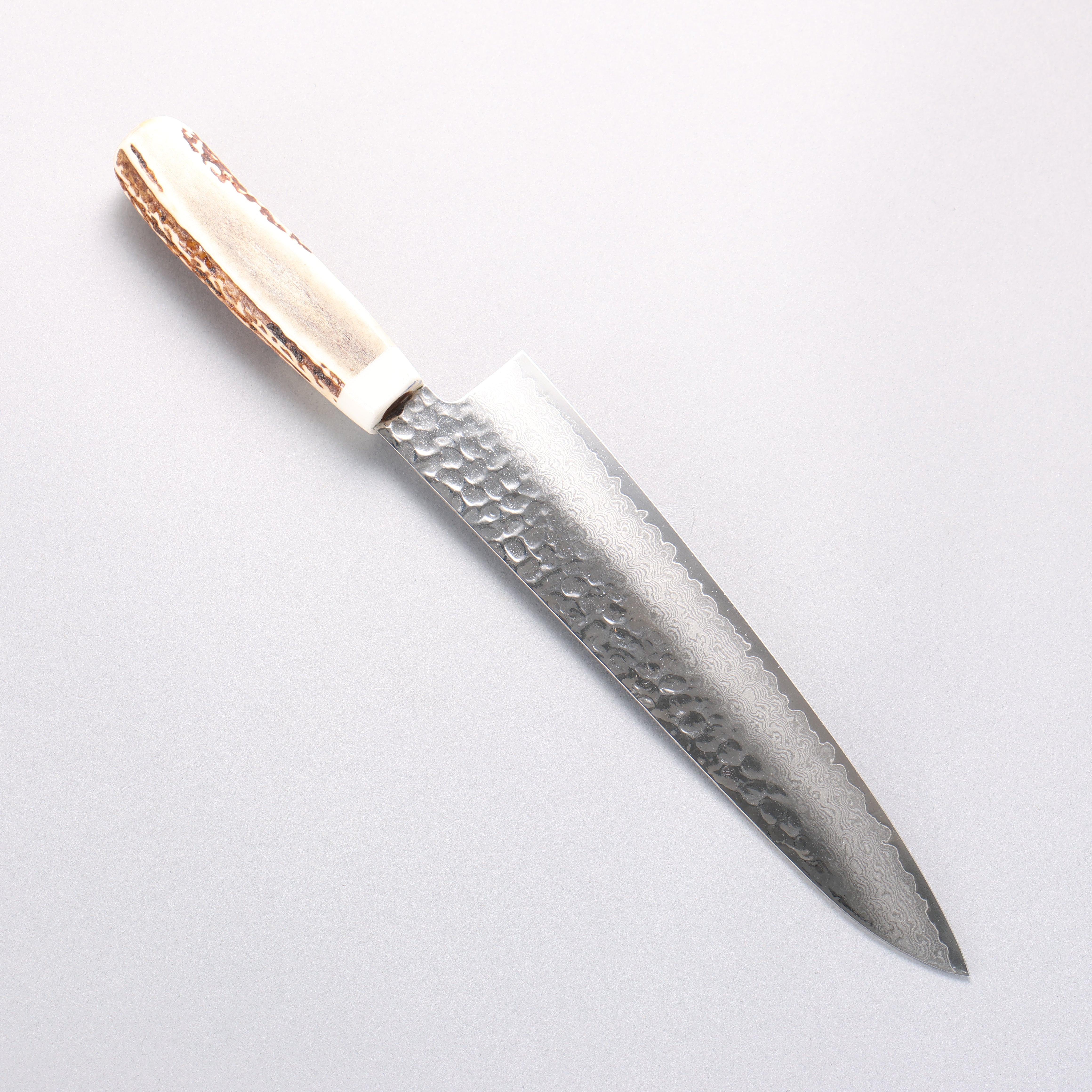 堺 孝行 V金10号 33層ダマスカス 牛刀包丁 210mm 牛骨柄 鞘付き - 清助刃物