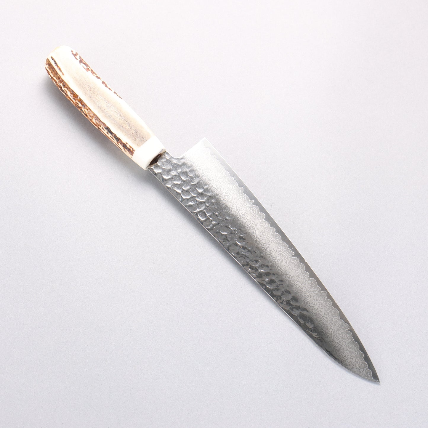堺 孝行 V金10号 33層ダマスカス 牛刀包丁 210mm 牛骨柄 鞘付き - 清助刃物
