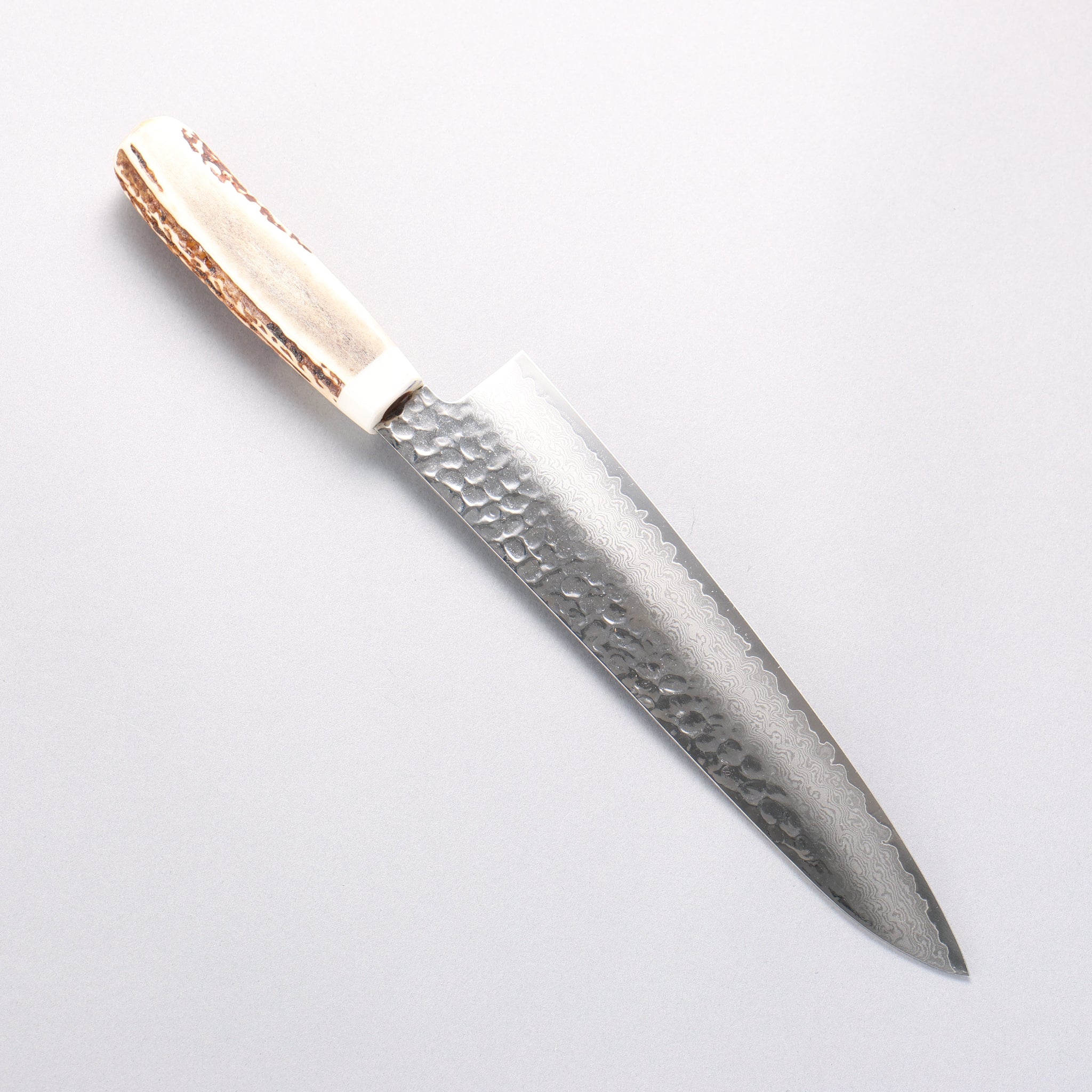 堺 孝行 V金10号 33層ダマスカス 牛刀包丁 210mm 牛骨柄 鞘付き - 清助刃物
