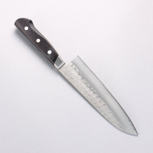 堺 孝行 青紙 鎚目 3層 三徳包丁 180mm - 清助刃物