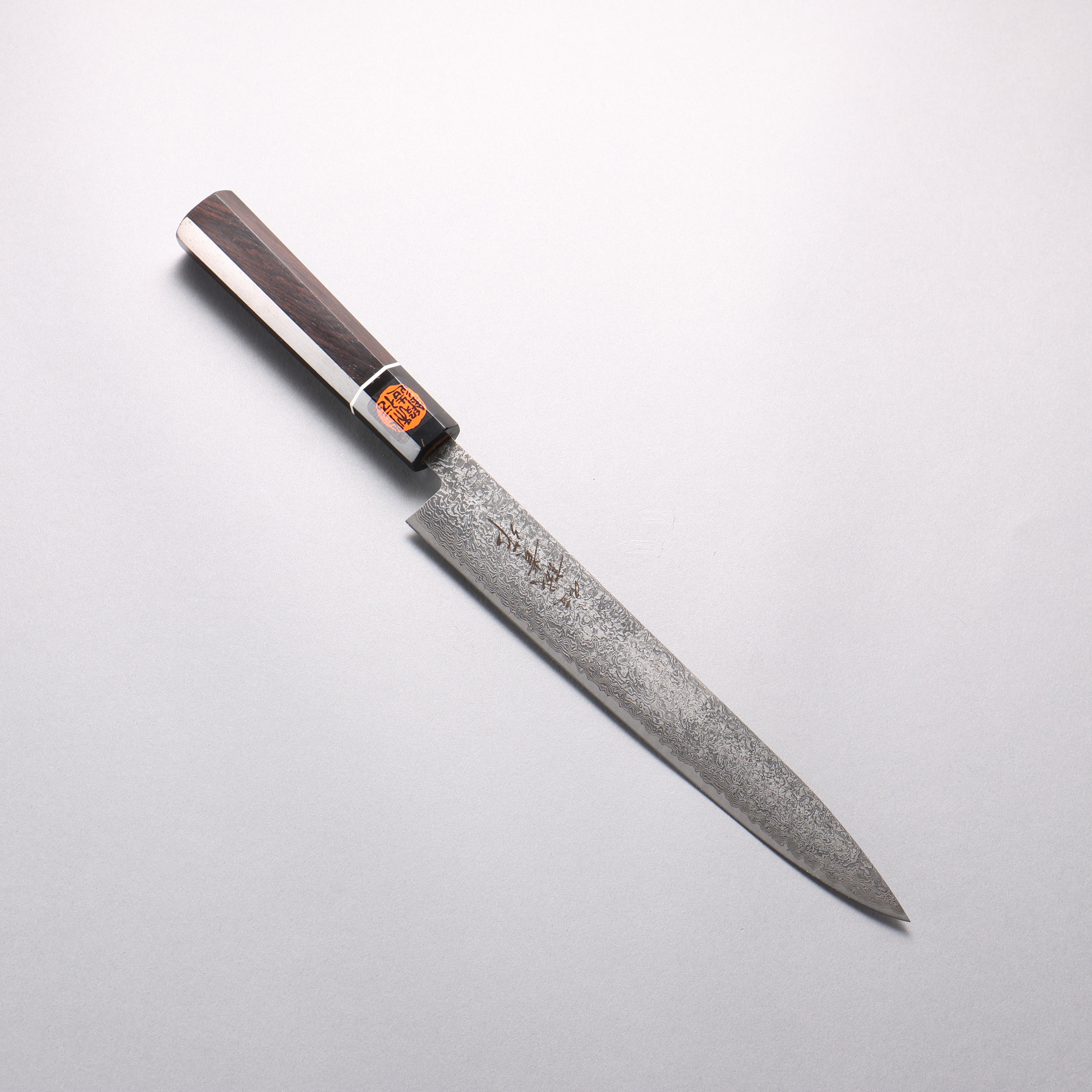 田中 誠貴 羽々斬 SG2 ダマスカス スライサーナイフ 240mm 黒檀柄 - 清助刃物