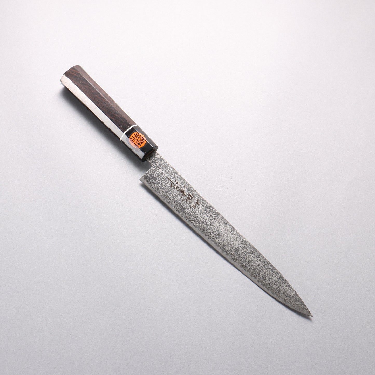 田中 誠貴 羽々斬 SG2 ダマスカス スライサーナイフ 240mm 黒檀柄 - 清助刃物