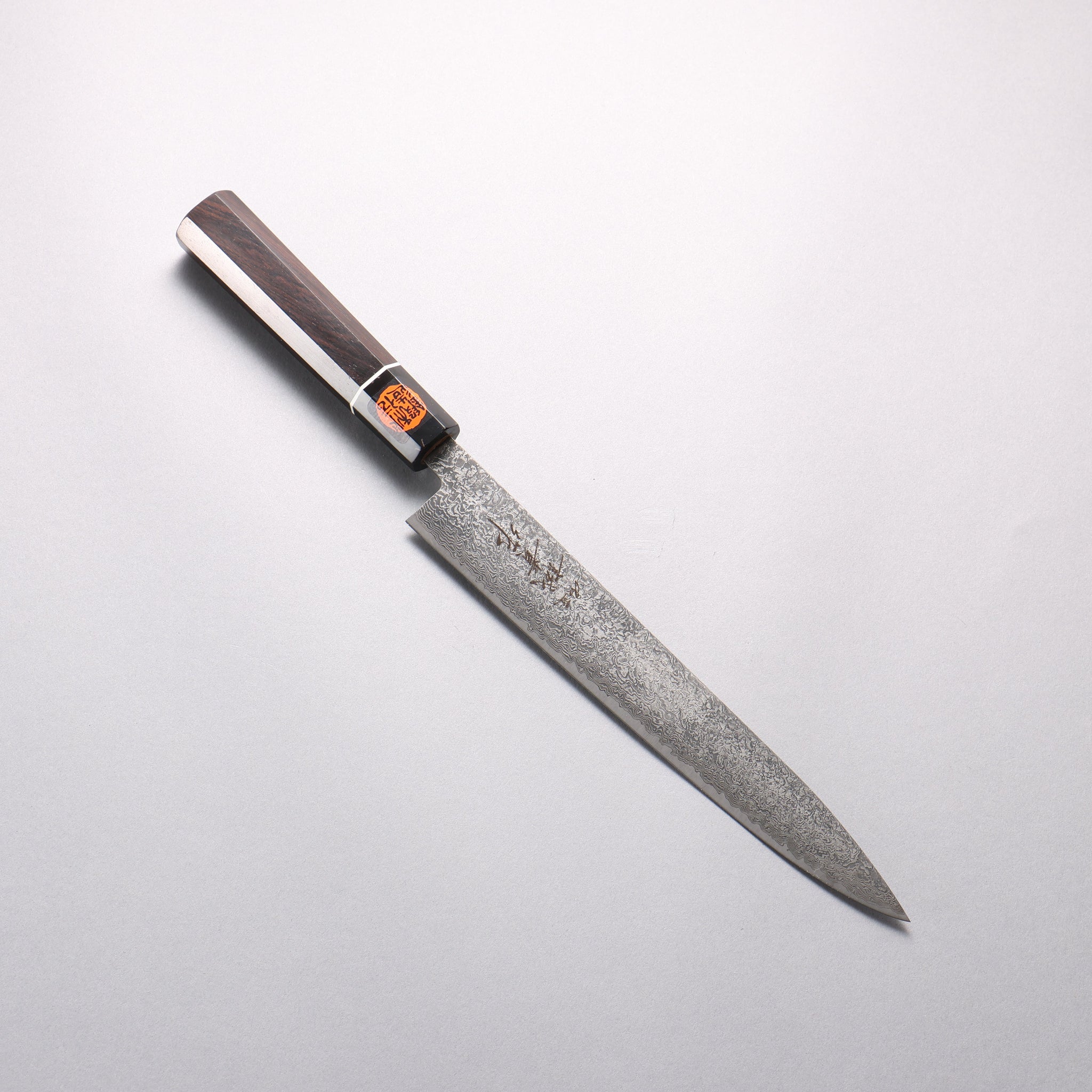 田中 誠貴 羽々斬 SG2 ダマスカス スライサーナイフ 240mm 黒檀柄 - 清助刃物