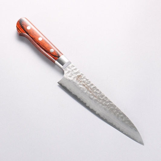 堺 孝行 VG10 33層 ダマスカス 牛刀包丁 180mm マホガニー柄 - 清助刃物