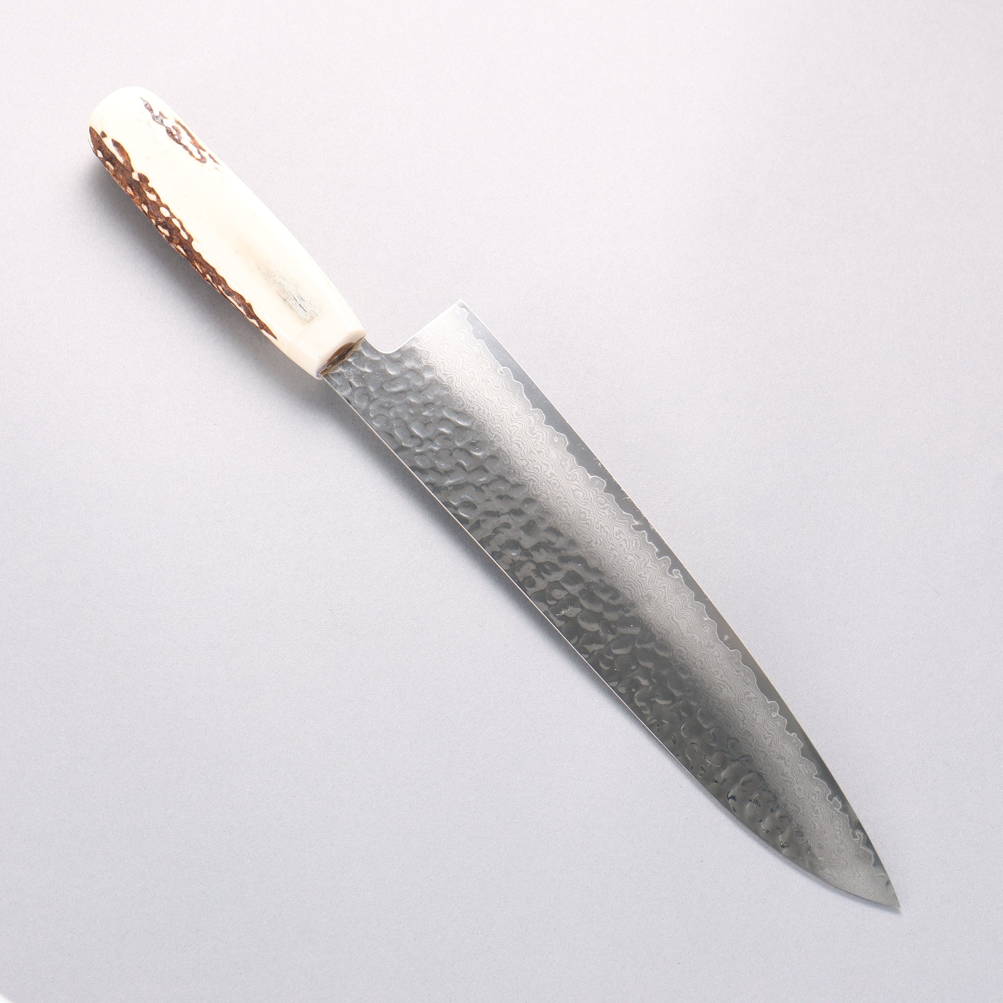 堺 孝行 V金10号 33層ダマスカス 牛刀包丁 240mm 牛骨柄 鞘付き - 清助刃物
