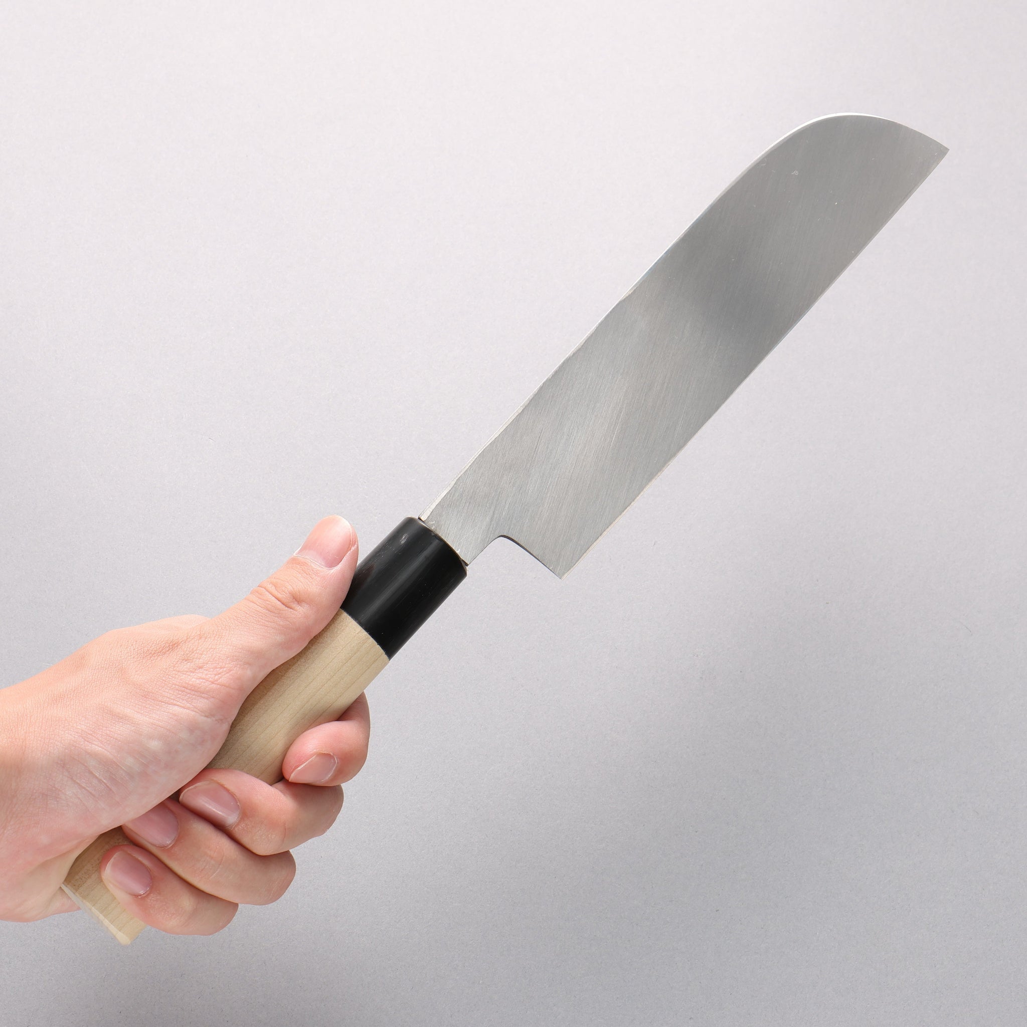 堺 孝行 【左利き用】 霞研 白鋼 鎌形薄刃包丁 - 清助刃物