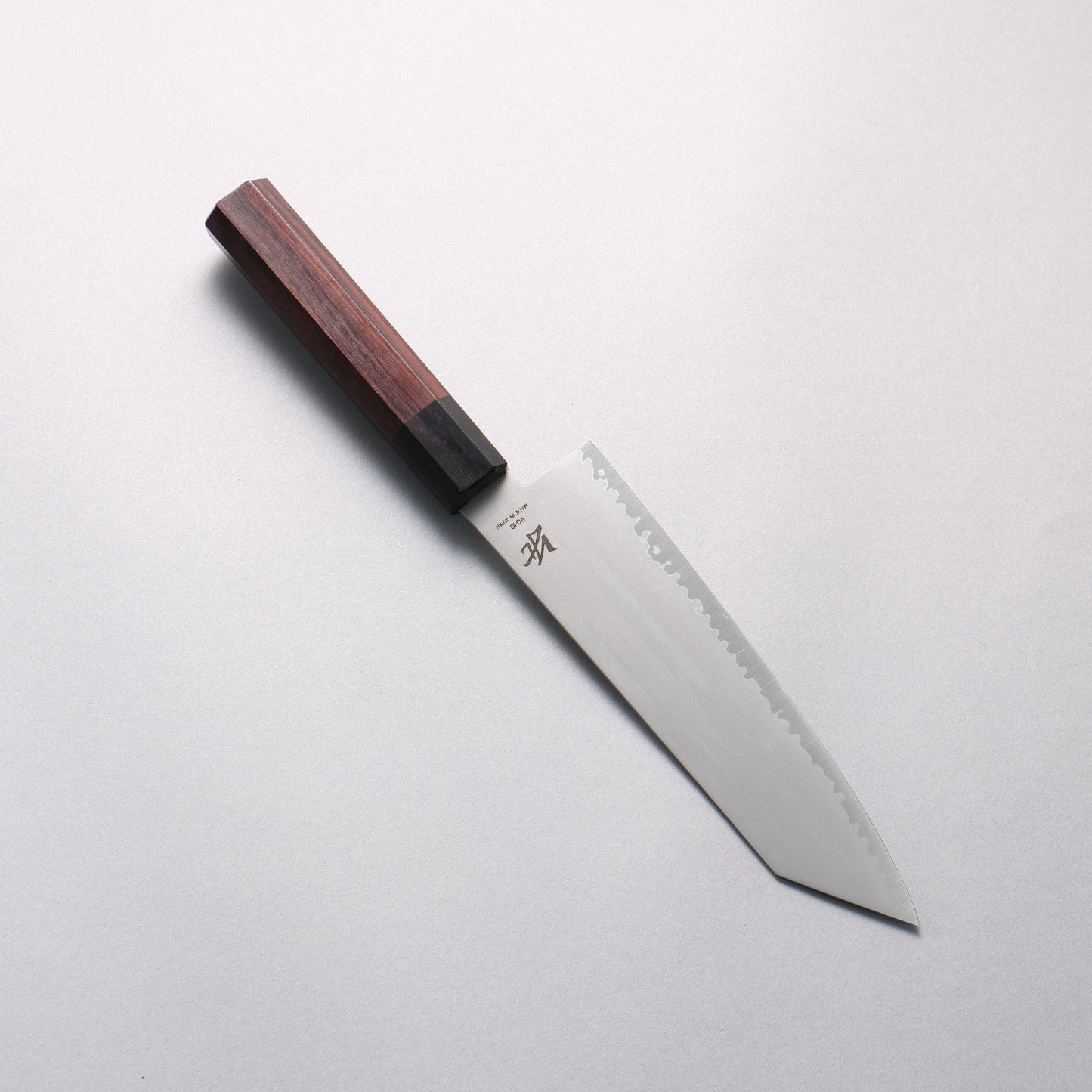 清助 V金10号 切付三徳包丁 180mm 紫檀 (口輪：黒合板)柄 - 清助刃物