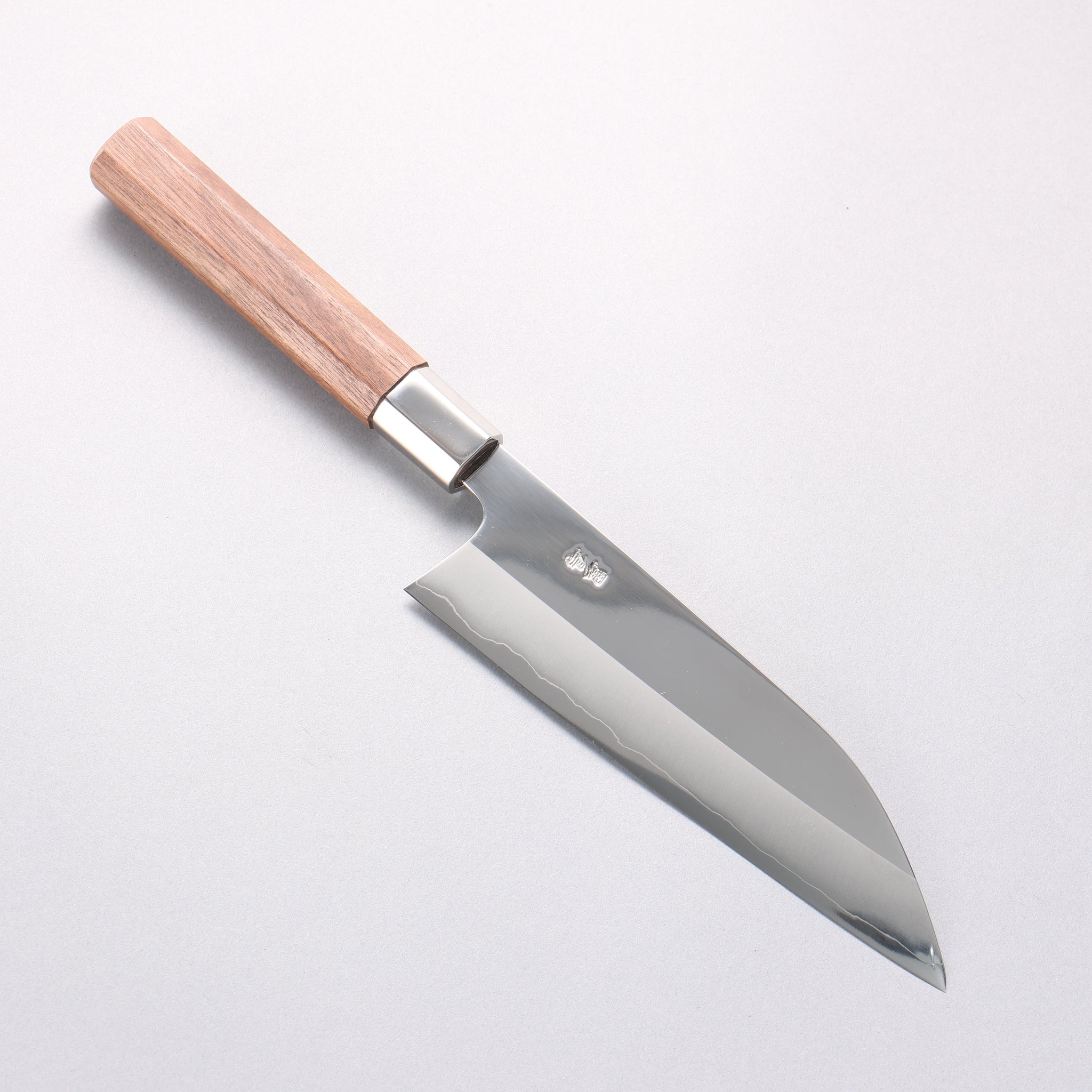 黒鳥 銀三鋼 磨き仕上げ 舟行包丁 180mm ウォルナット柄 - 清助刃物