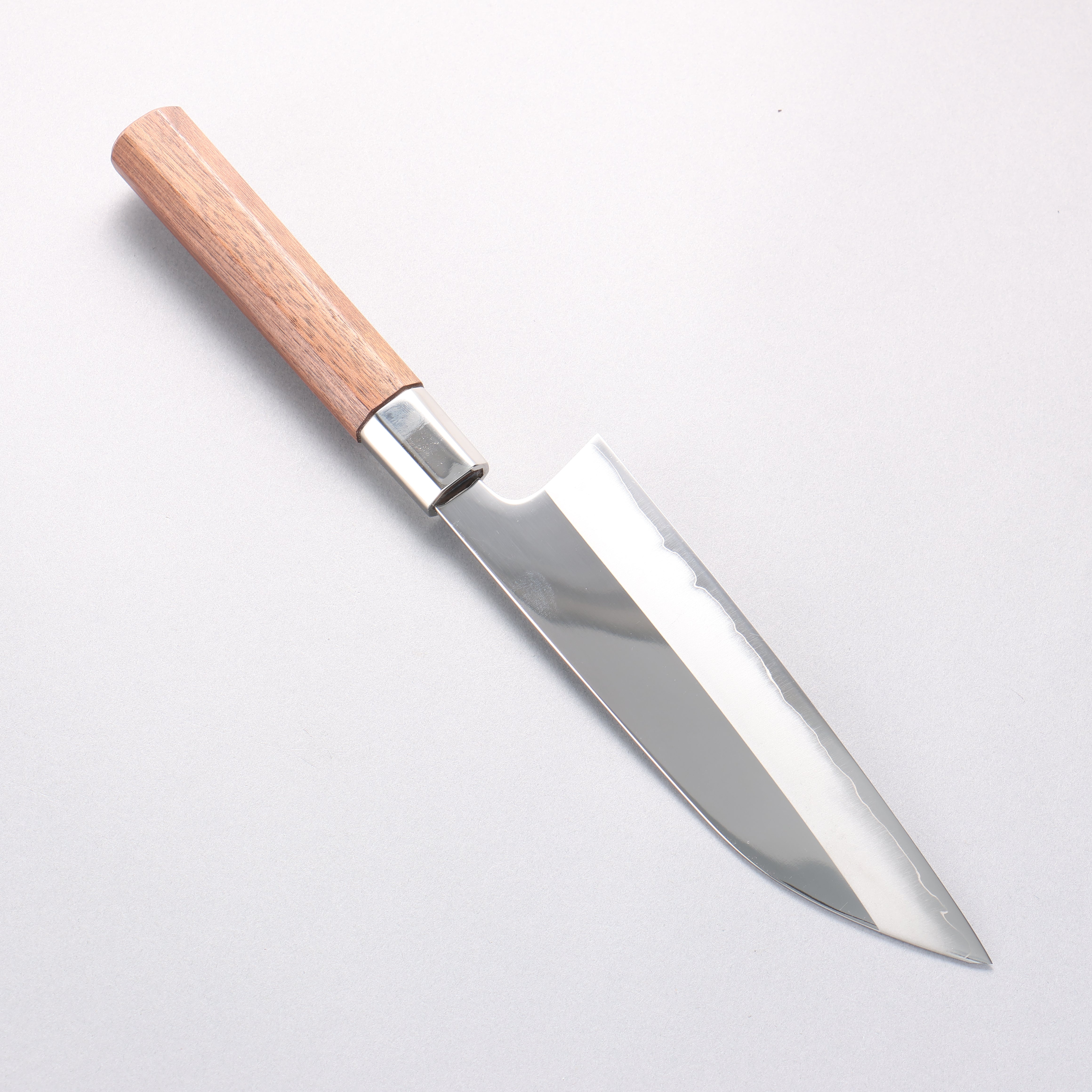 黒鳥 銀三鋼 磨き仕上げ 舟行包丁 180mm ウォルナット柄 - 清助刃物