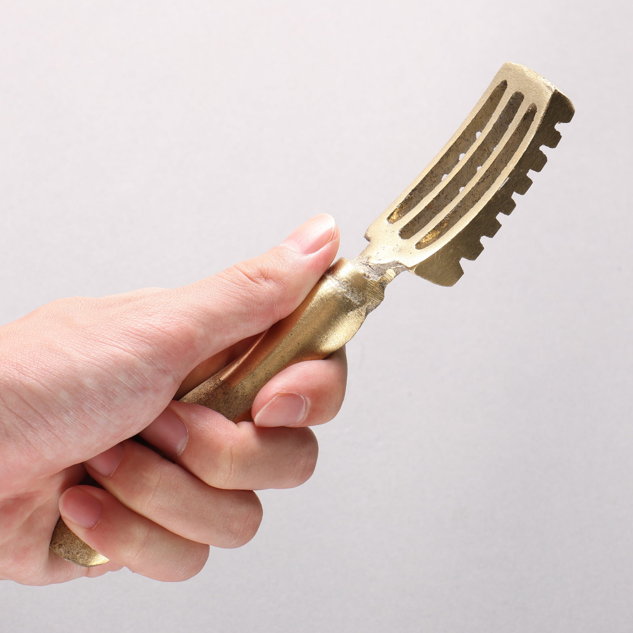 堺 孝行 真鍮 ウロコ取り 180mm - 清助刃物