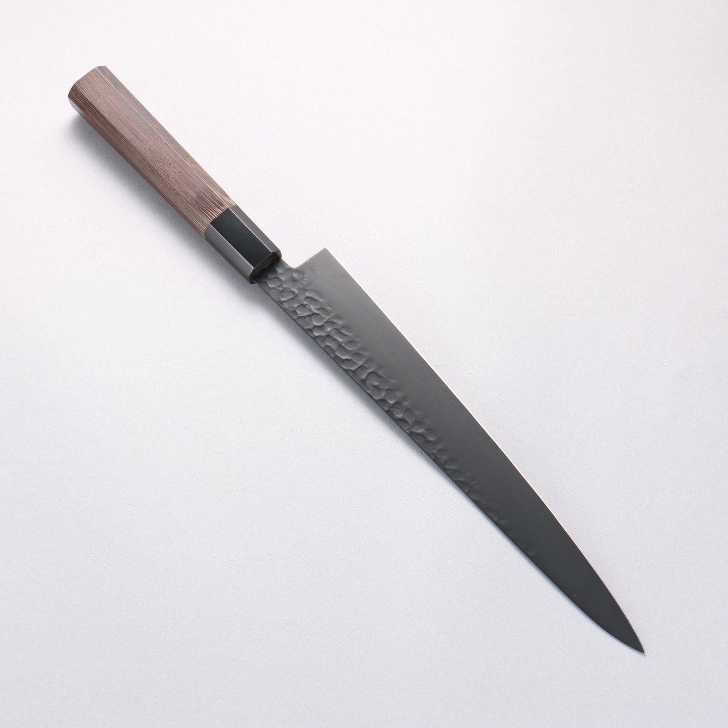 堺 孝行 黒影 V金10号 鎚目 テフロン加工 筋引包丁 240mm ウエンジ柄 - 清助刃物