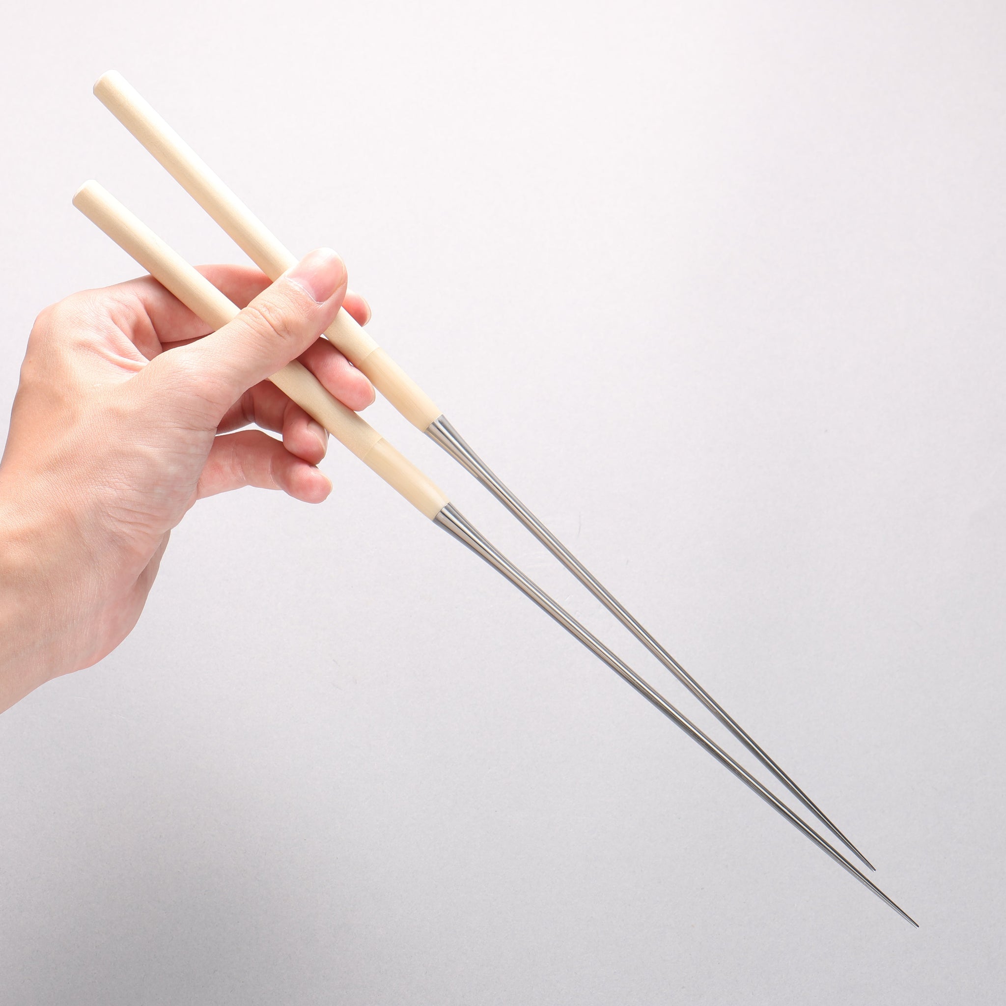 堺 孝行 ステンレス鋼 盛箸 マホガニー柄 - 清助刃物