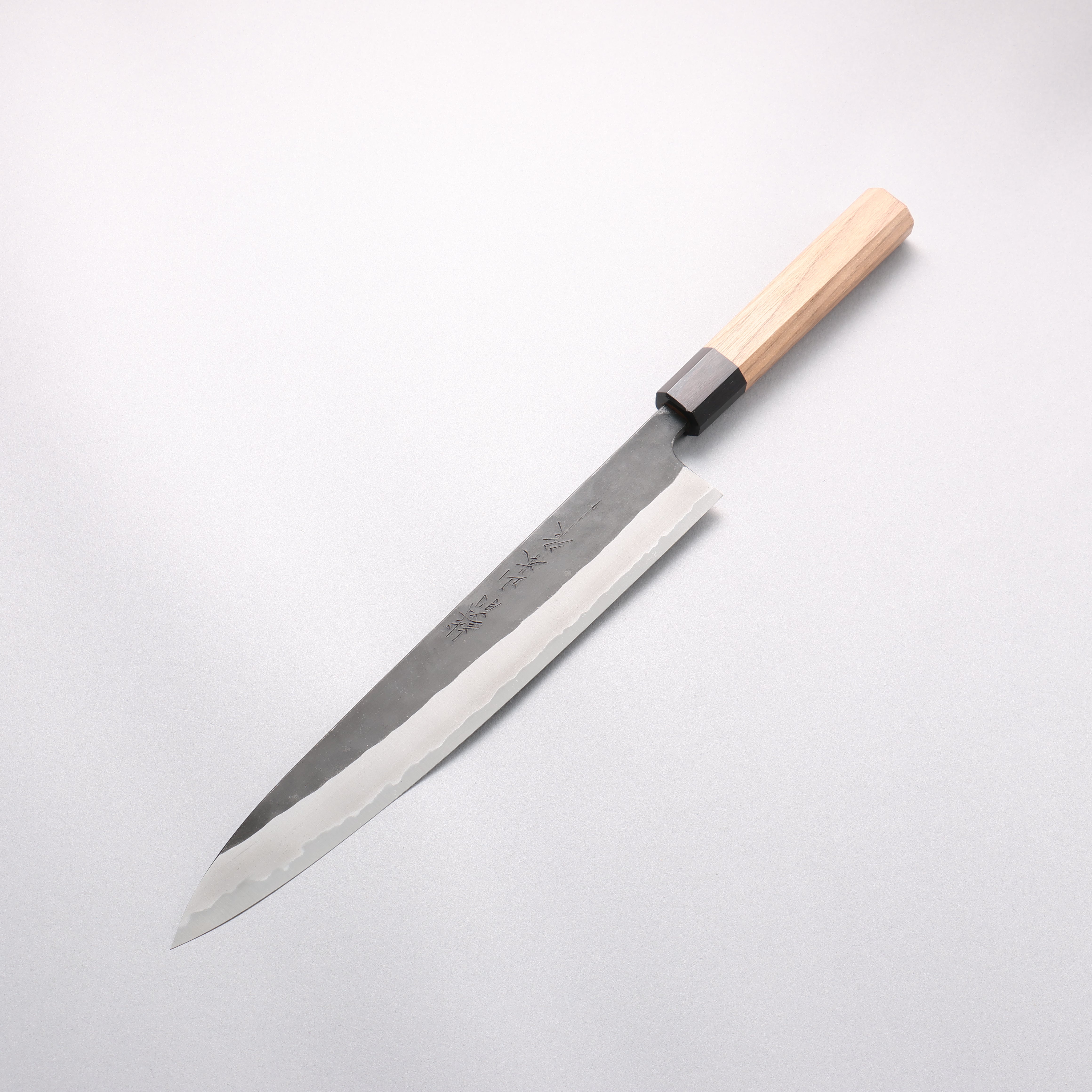 山本 直 白ニ鋼 黒仕上げ 筋引包丁 270mm ウォルナット柄 - 清助刃物
