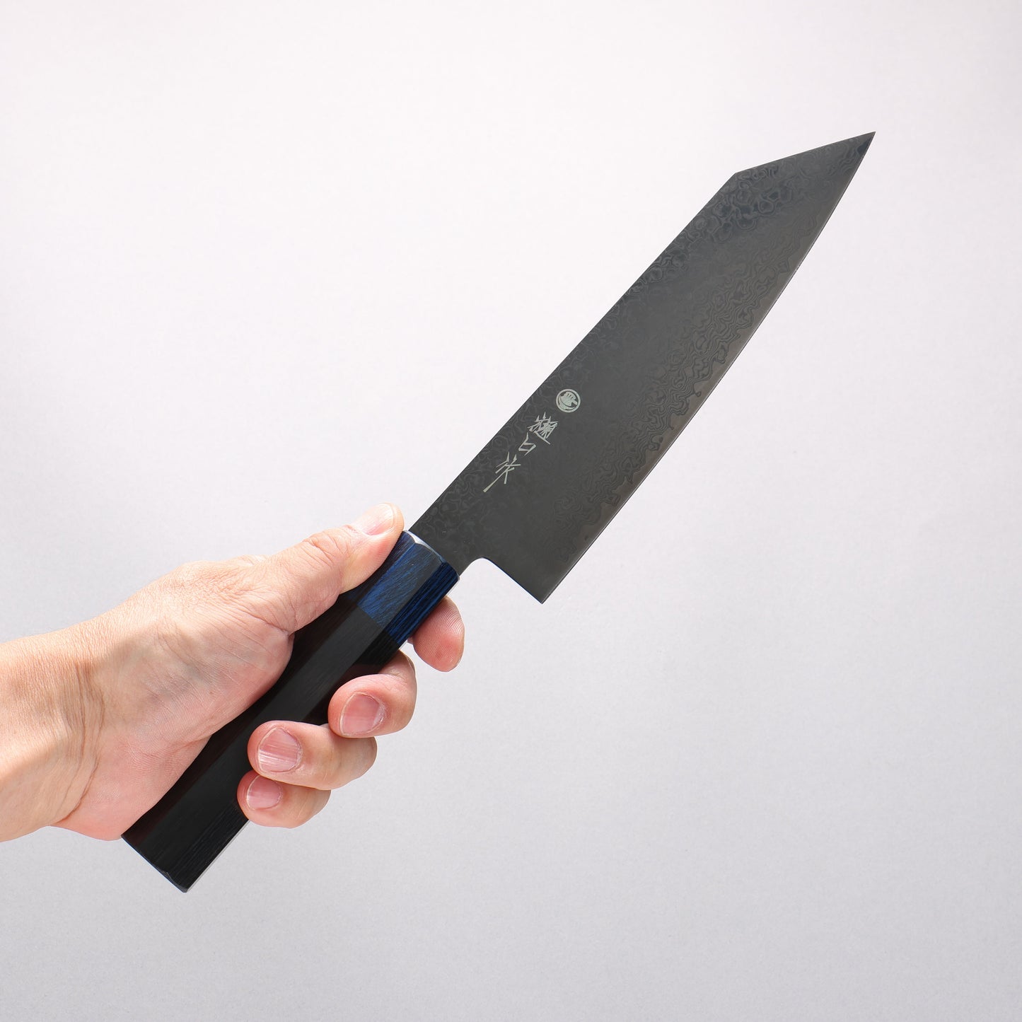 樋口 SG2 黒ダマスカス 切付三徳包丁 180mm 黒合板柄 - 清助刃物