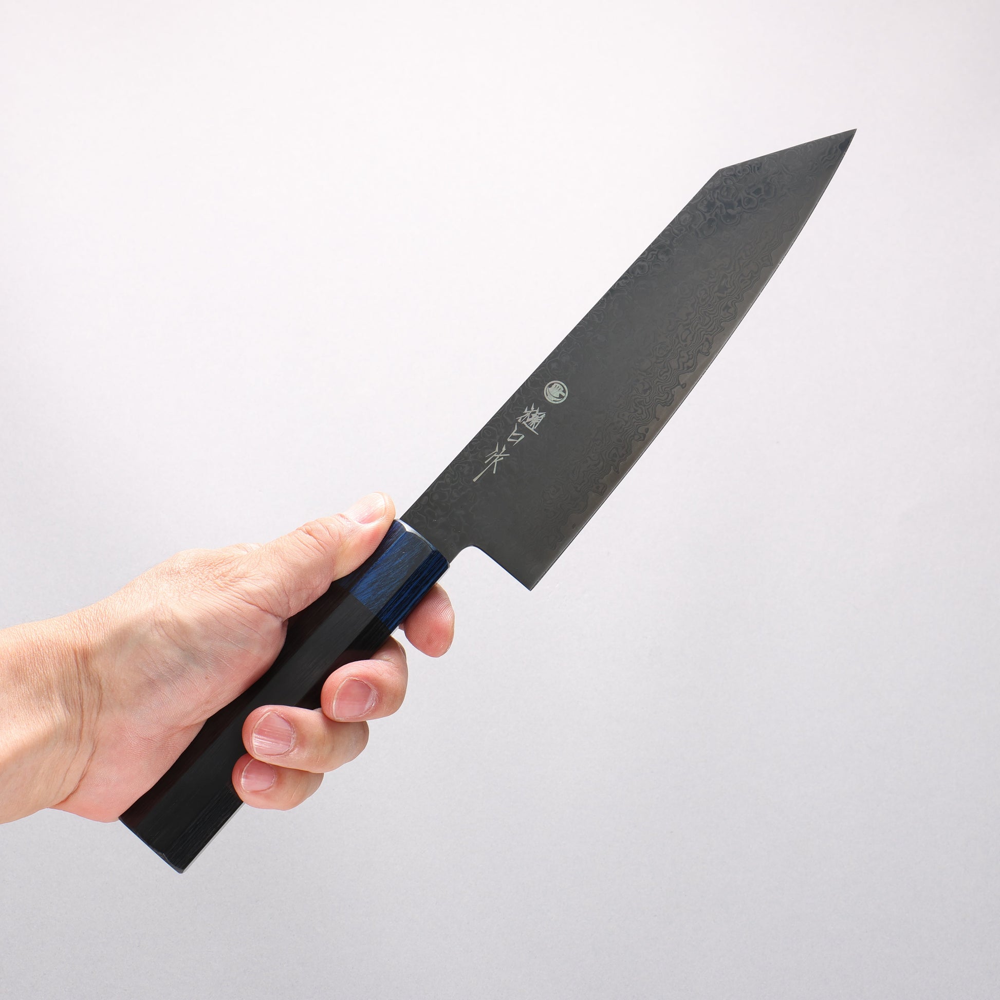 樋口 SG2 黒ダマスカス 切付三徳包丁 180mm 黒合板柄 - 清助刃物