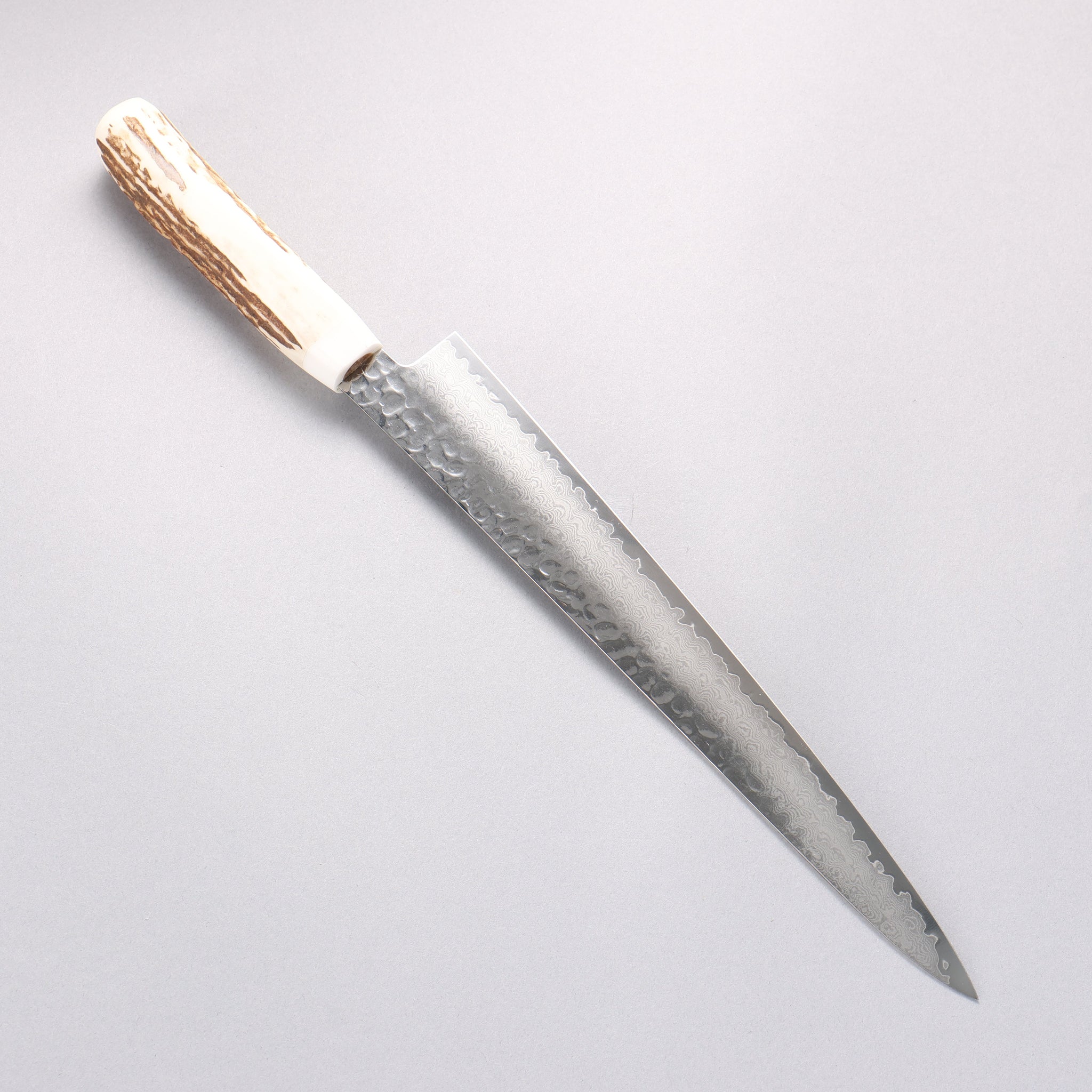 堺 孝行 V金10号 33層ダマスカス 筋引包丁 240mm 牛骨柄 鞘付き - 清助刃物