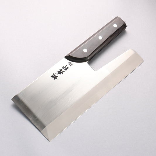 堺 孝行 【左利き用】 INOX モリブデン鋼 そば切り包丁 270mm 黒合板柄 - 清助刃物