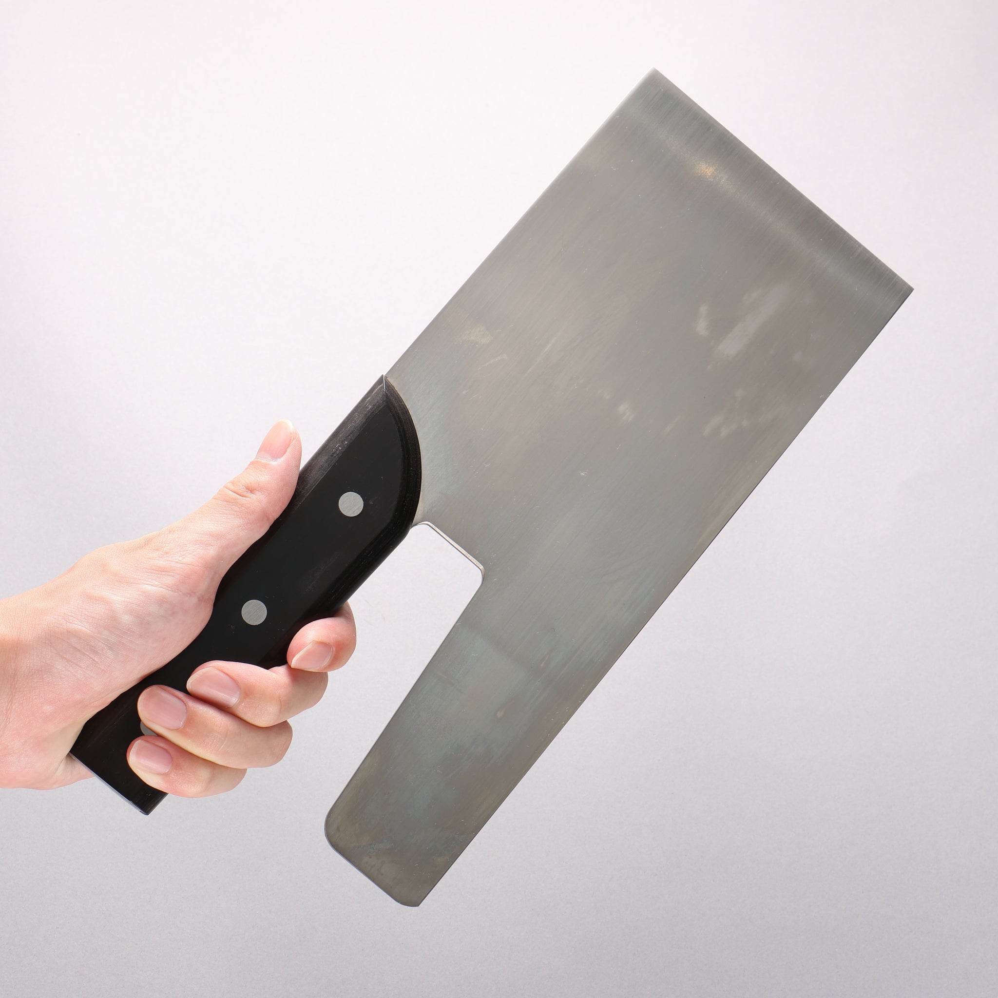 堺 孝行 【左利き用】 INOX モリブデン鋼 そば切り包丁 270mm 黒合板柄 - 清助刃物