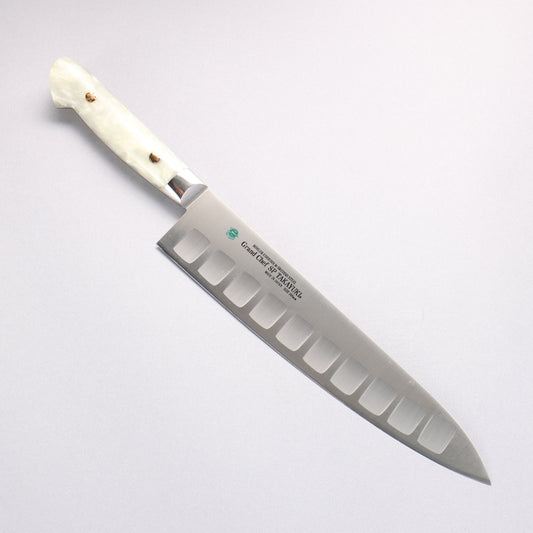 堺 孝行 グランドシェフ SP スウェーデンウッデホルム特殊鋼 牛刀サーモン 240mm SP タイプ III (パール)柄 - 清助刃物