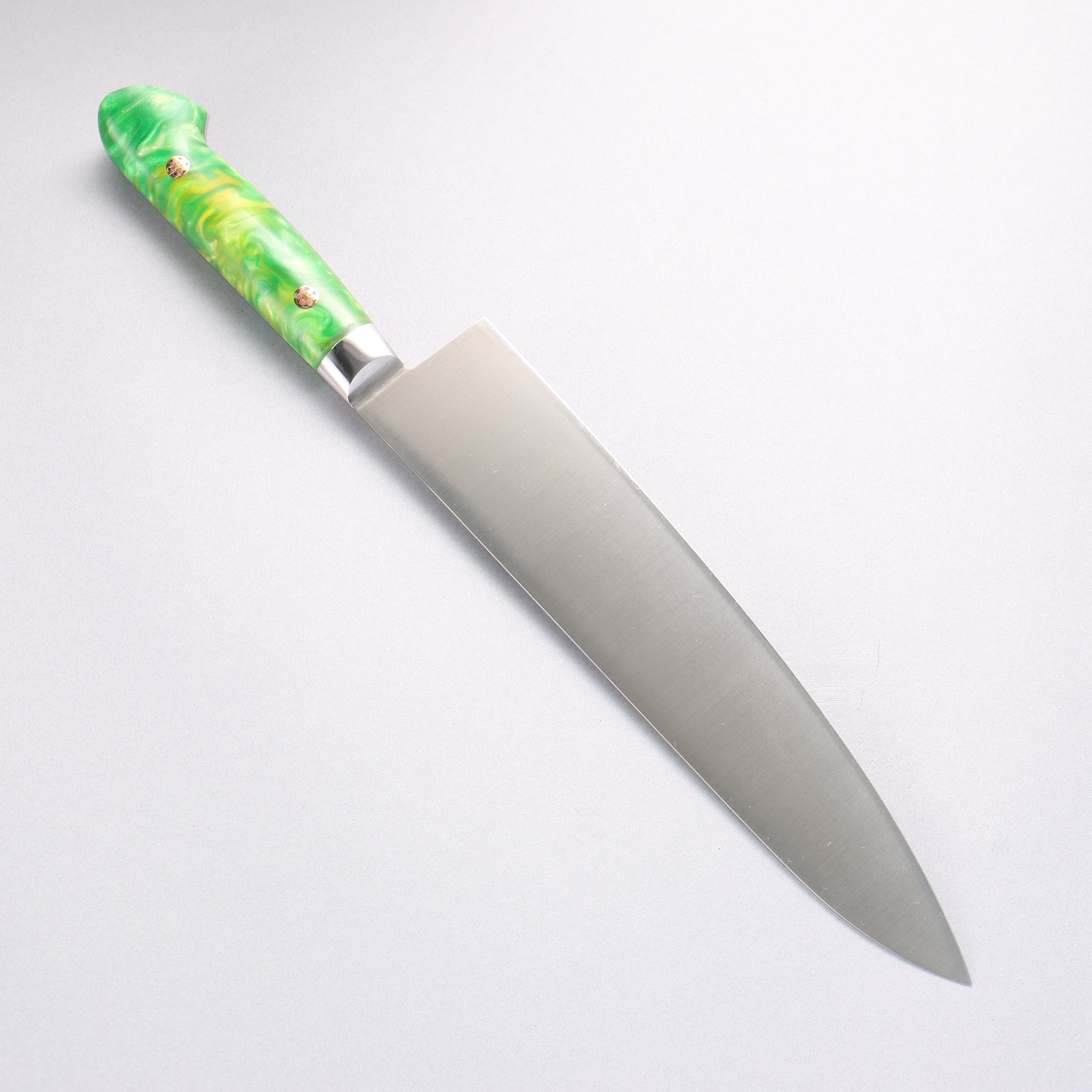 堺 孝行 グランドシェフ SP スウェーデンウッデホルム特殊鋼 牛刀サーモン 240mm SP タイプ III (ジャングル)柄 - 清助刃物