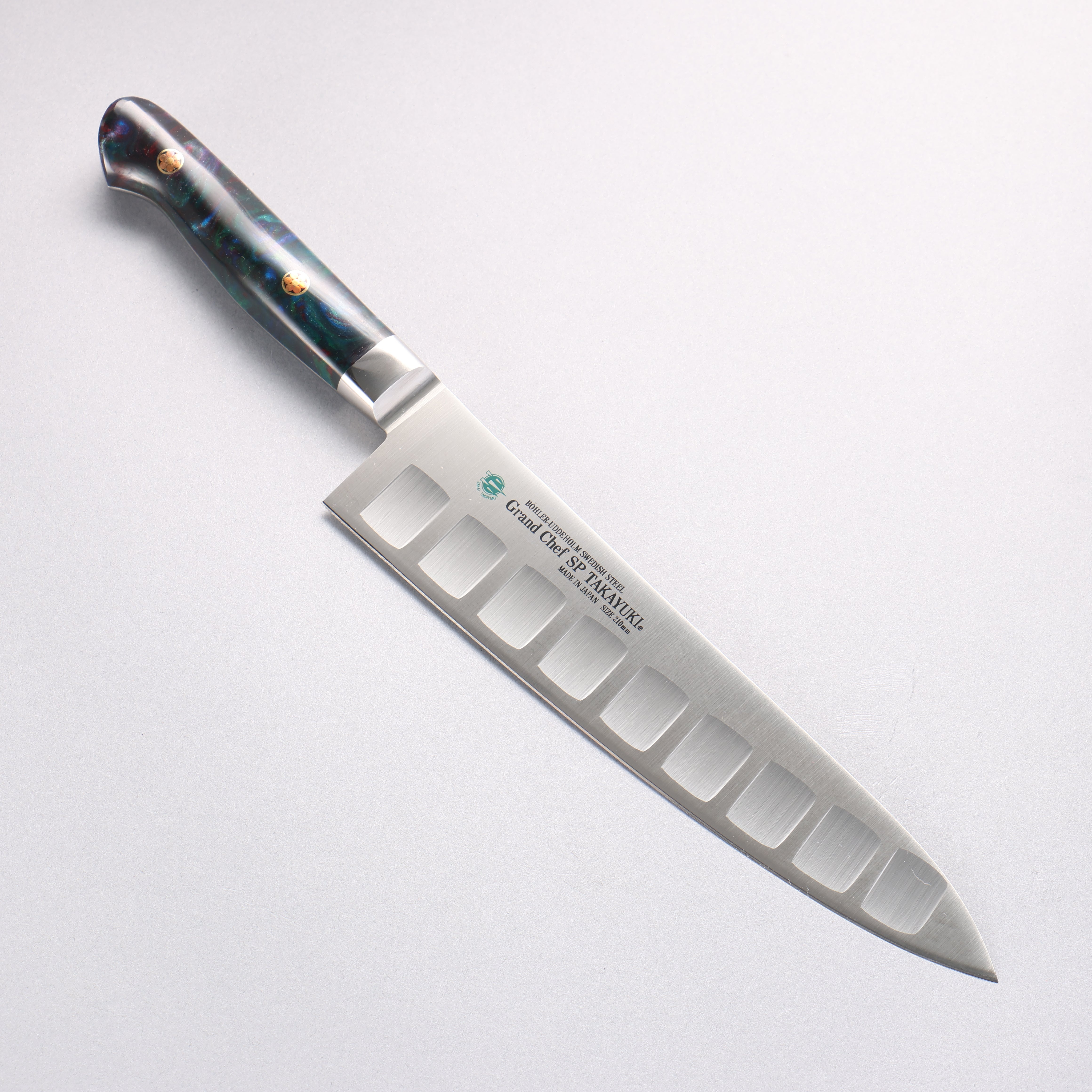 堺 孝行 グランドシェフ SP スウェーデンウッデホルム特殊鋼 牛刀サーモン 210mm SP タイプ III (ギャラクシー)柄 - 清助刃物