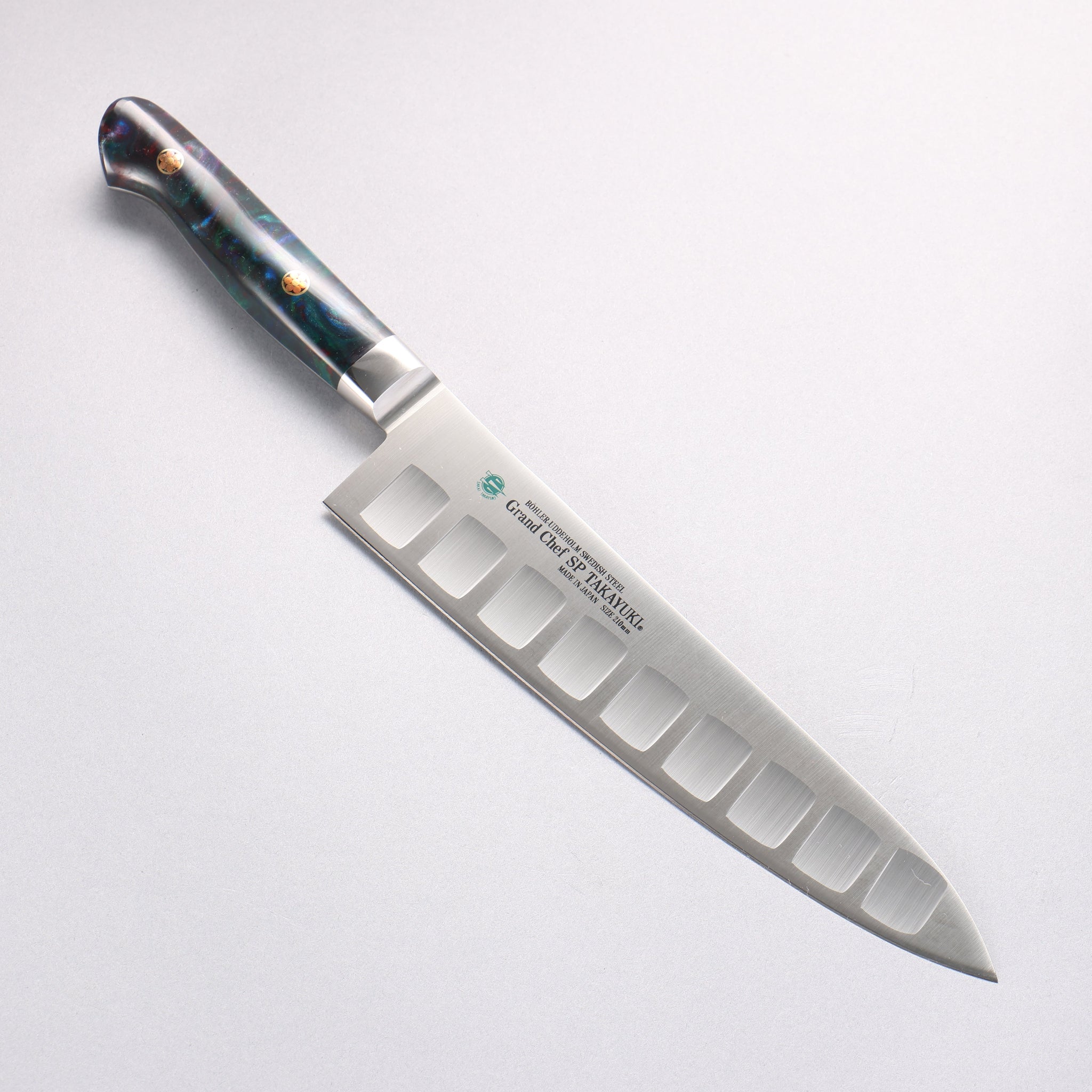 堺 孝行 グランドシェフ SP スウェーデンウッデホルム特殊鋼 牛刀サーモン 210mm SP タイプ III (ギャラクシー)柄 - 清助刃物