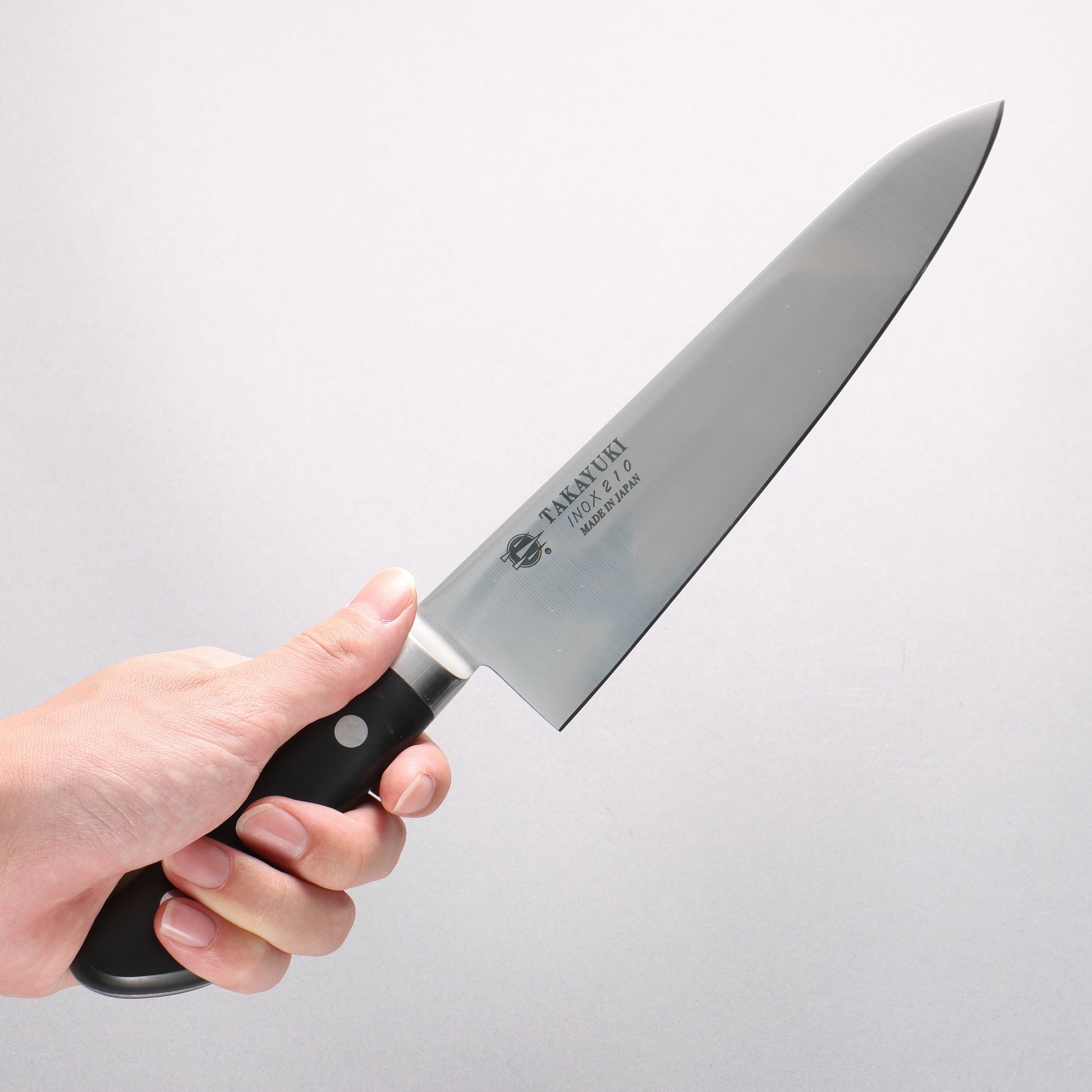 堺 孝行 INOX モリブデン鋼 牛刀包丁 210mm POM樹脂柄 - 清助刃物