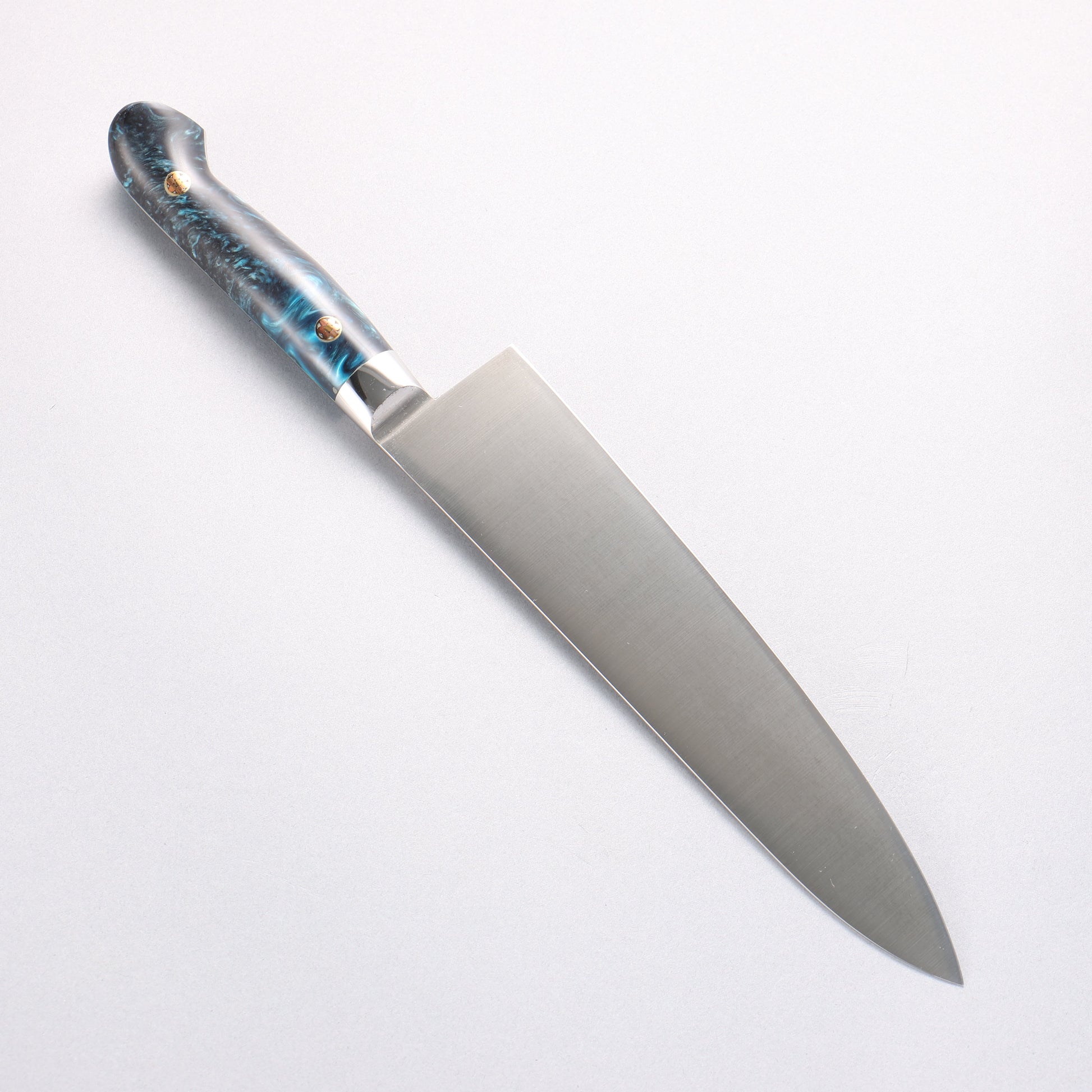 堺 孝行 グランドシェフ SP スウェーデンウッデホルム特殊鋼 牛刀サーモン 210mm SP タイプ III (オーシャン)柄 - 清助刃物