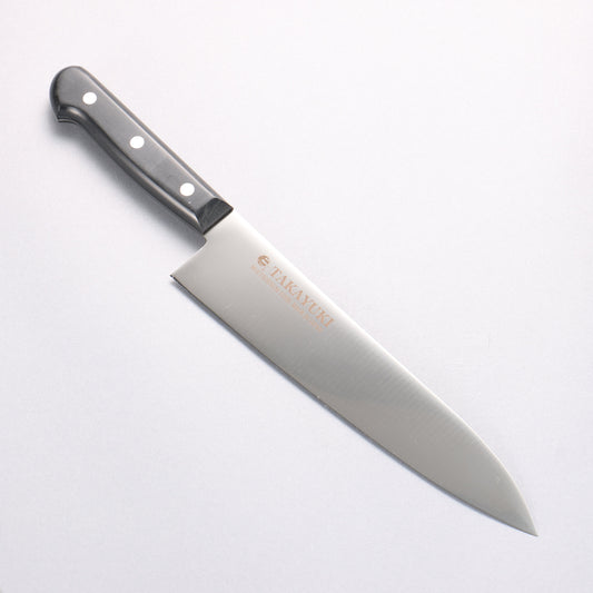 堺 孝行 モリブデン鋼（MOL） 磨き仕上げ 牛刀包丁 210mm 黒プラスチック抗菌柄 - 清助刃物