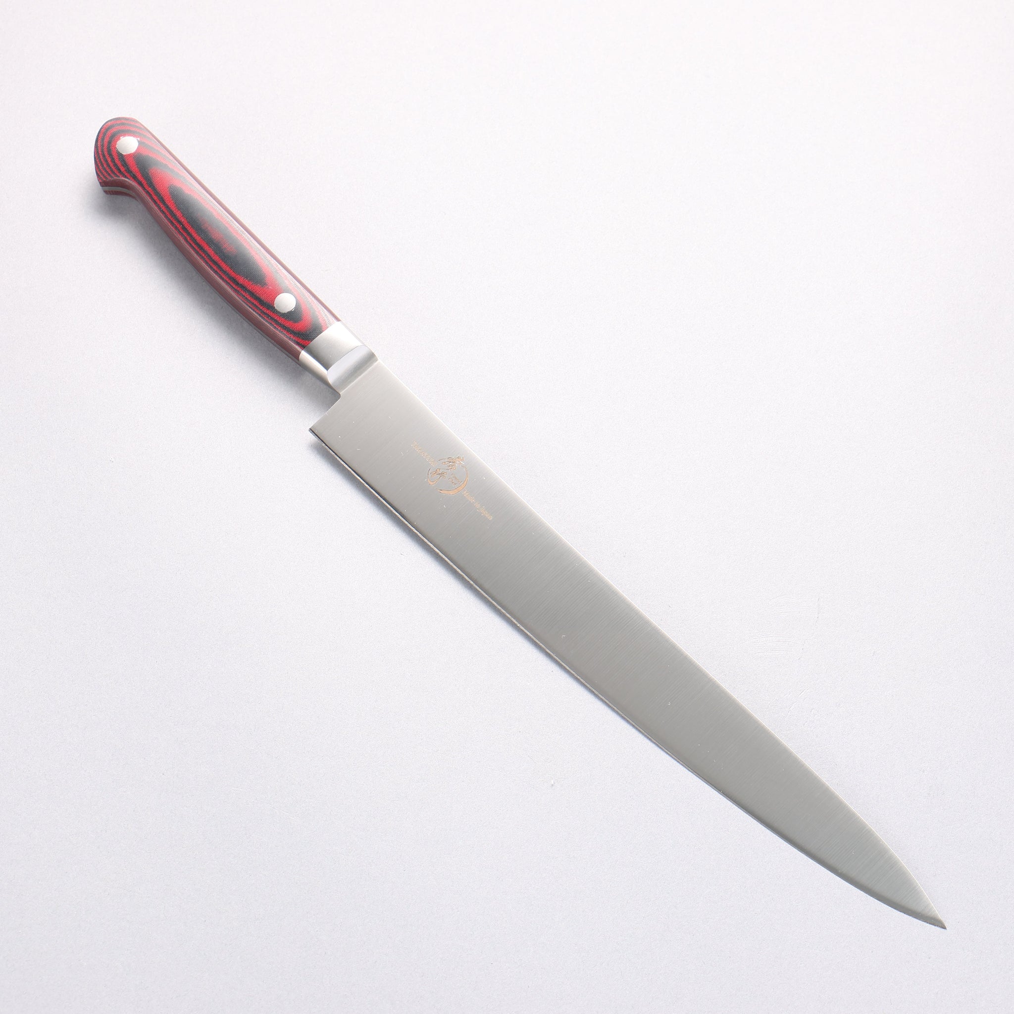 堺 孝行 グランドシェフ グランドシェフ スウェーデン鋼 筋引包丁 240mm 茶色マイカルタ柄 - 清助刃物