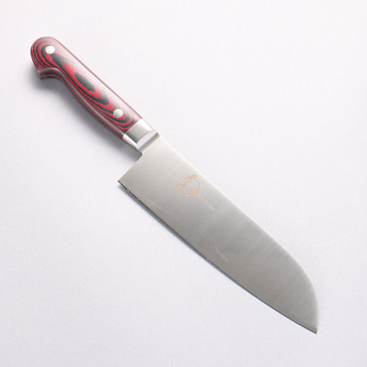 堺 孝行 グランドシェフ グランドシェフ スウェーデン鋼 三徳包丁 180mm 茶色マイカルタ柄 - 清助刃物