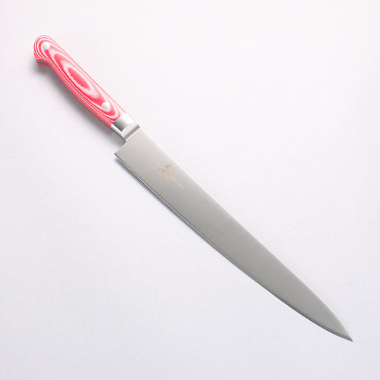 堺 孝行 グランドシェフ グランドシェフ スウェーデン鋼 筋引包丁 240mm 赤マイカルタ柄 - 清助刃物