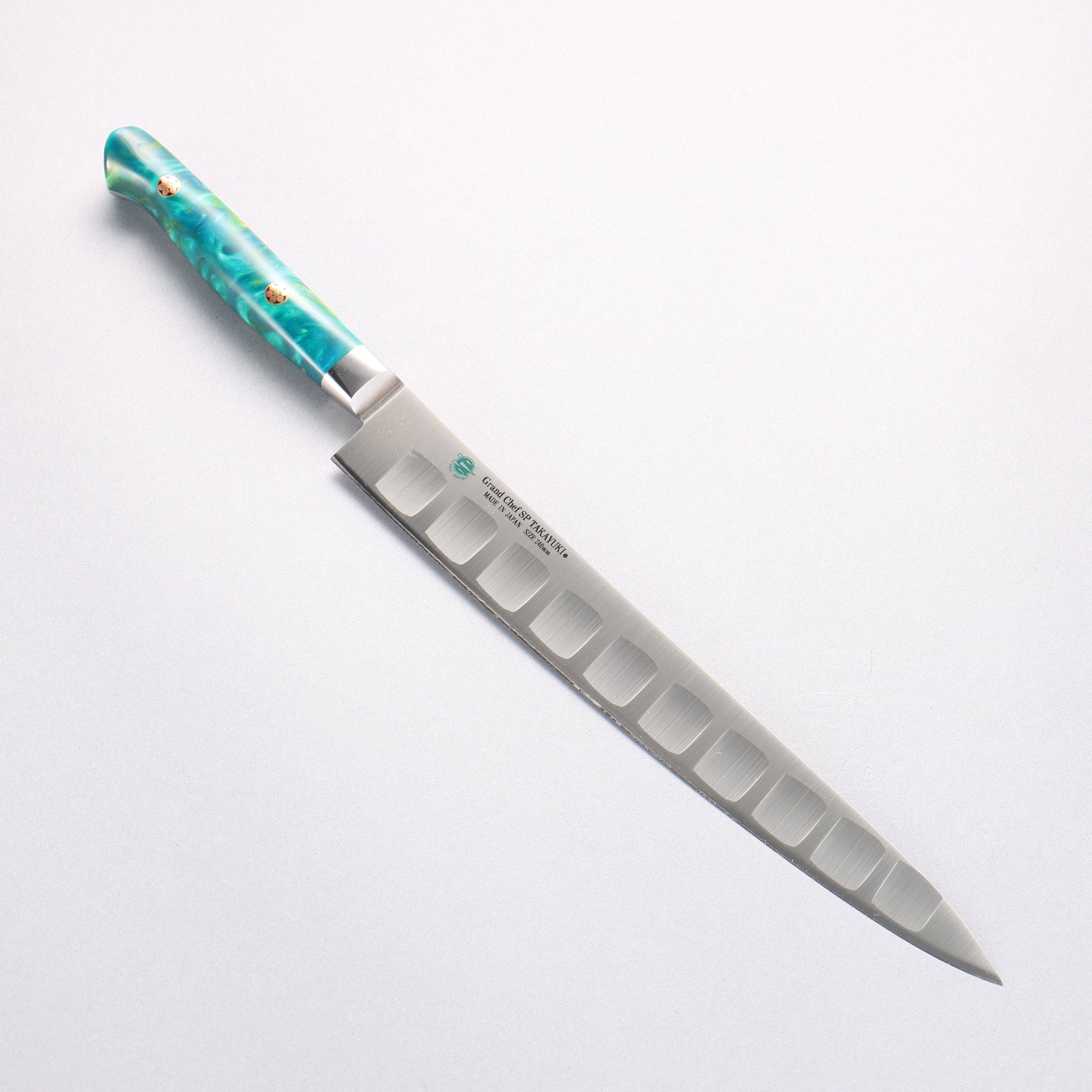 堺 孝行 グランドシェフ SP スウェーデンウッデホルム特殊鋼 筋引サーモン 240mm SP タイプ III (ジャングル)柄 - 清助刃物