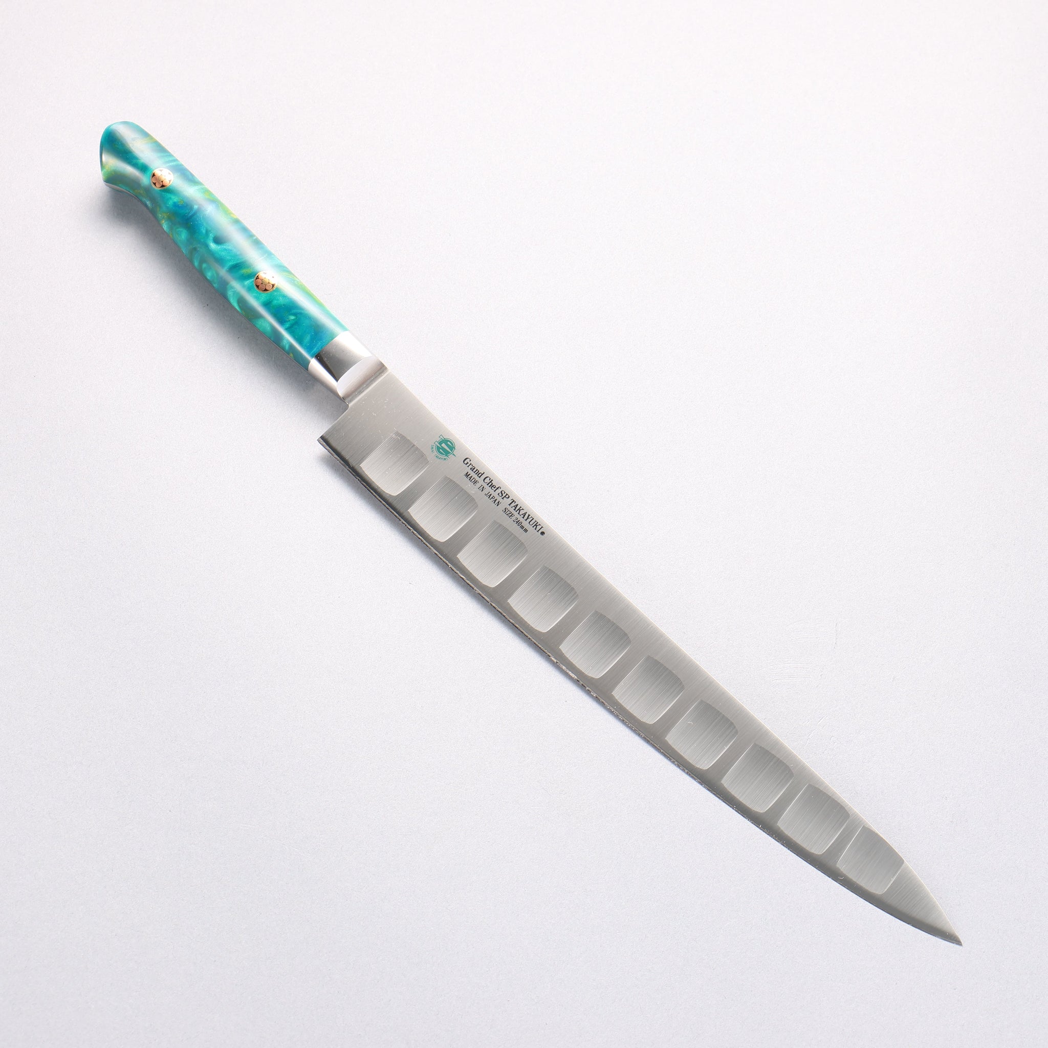 堺 孝行 グランドシェフ SP スウェーデンウッデホルム特殊鋼 筋引サーモン 240mm SP タイプ III (ジャングル)柄 - 清助刃物