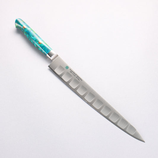 堺 孝行 グランドシェフ SP スウェーデンウッデホルム特殊鋼 筋引サーモン 240mm SP タイプ III (ジャングル)柄 - 清助刃物