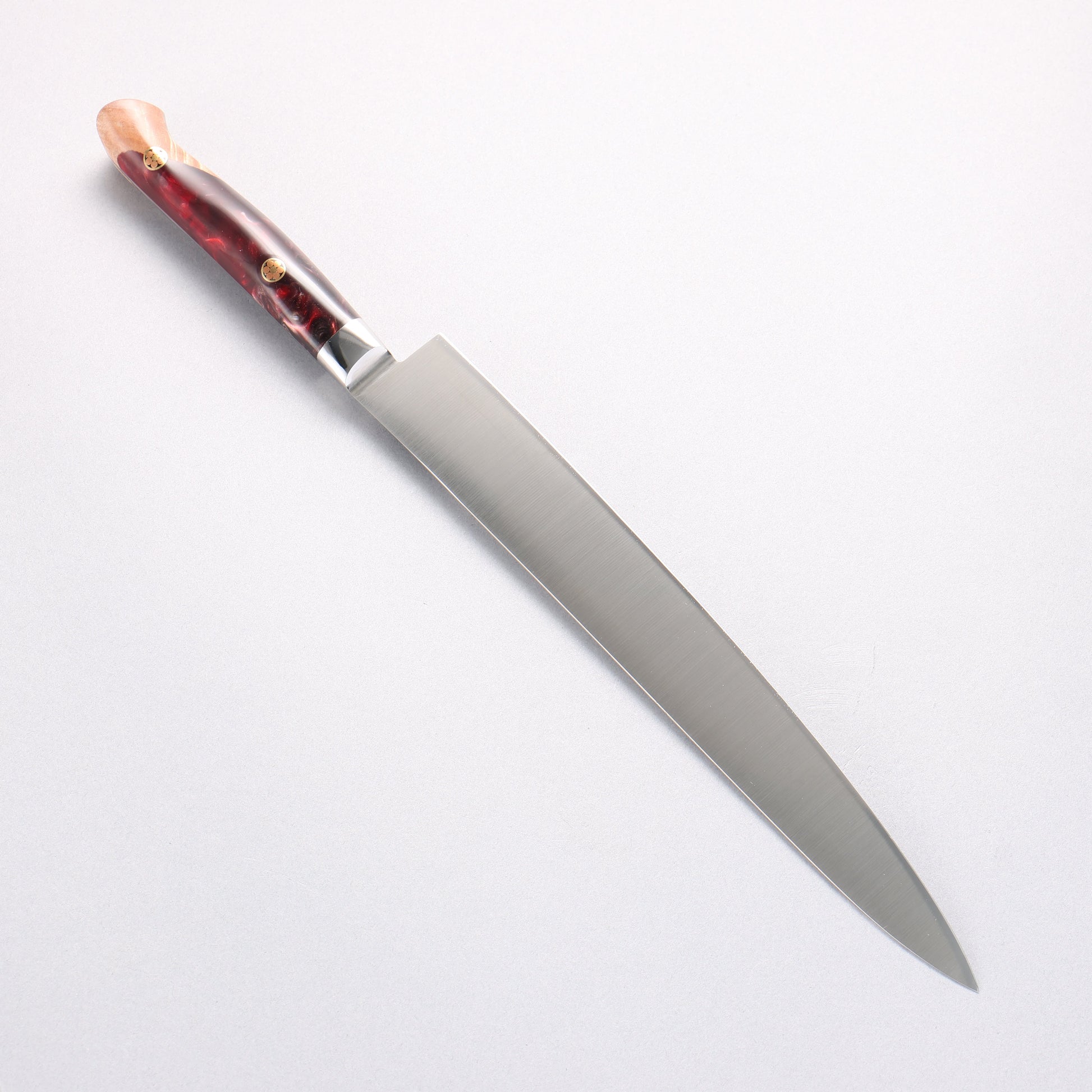 堺 孝行 グランドシェフ SP スウェーデンウッデホルム特殊鋼 筋引サーモン 240mm SP タイプ III (ヴォルケーノ)柄 - 清助刃物