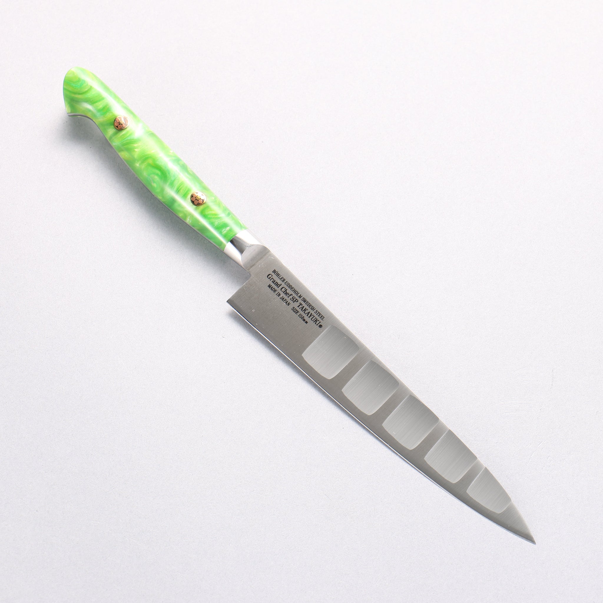 堺 孝行 グランドシェフ SP スウェーデンウッデホルム特殊鋼 ペティーサーモン 150mm SP タイプ III (ジャングル)柄 - 清助刃物