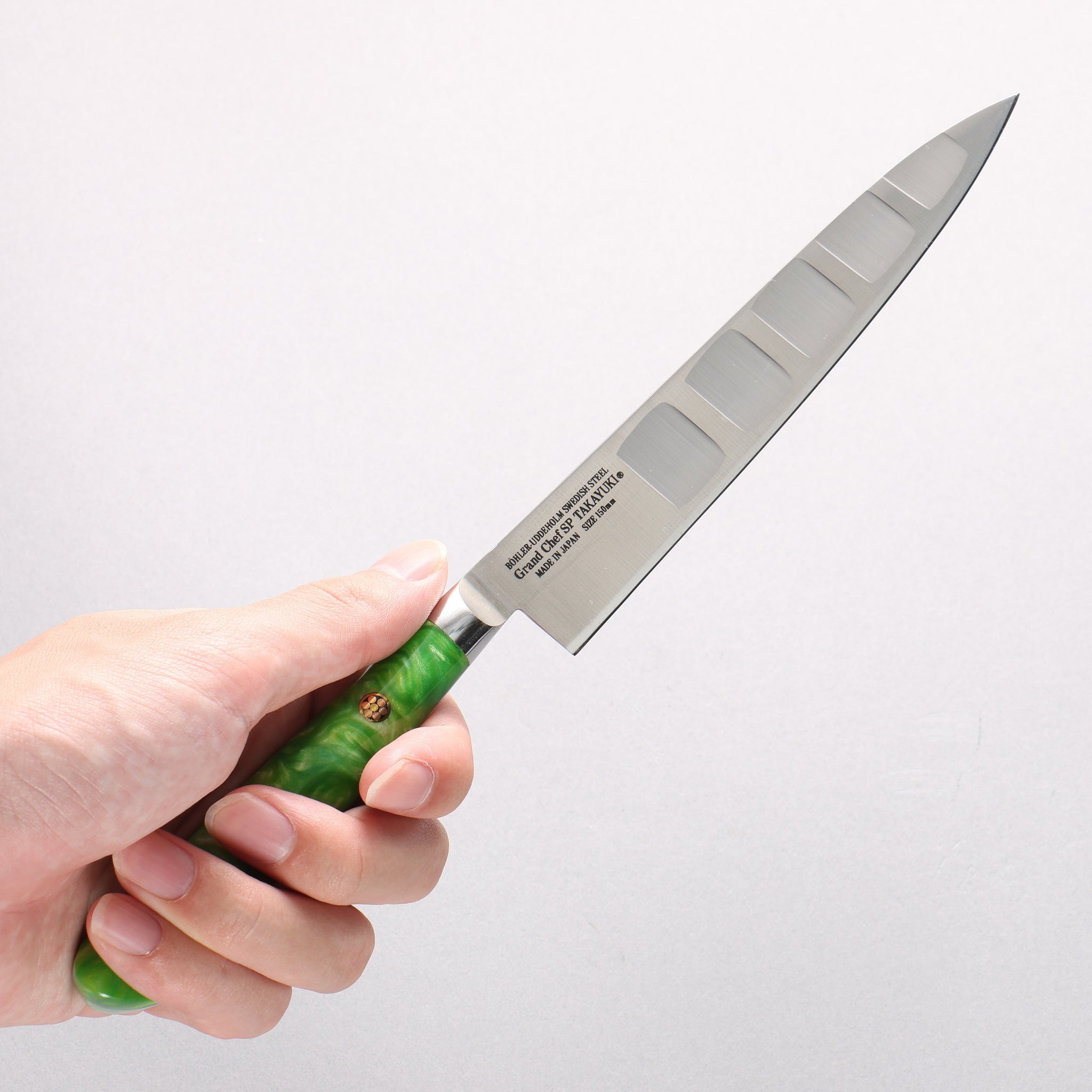堺 孝行 グランドシェフ SP スウェーデンウッデホルム特殊鋼 ペティーサーモン 150mm SP タイプ III (ジャングル)柄 - 清助刃物