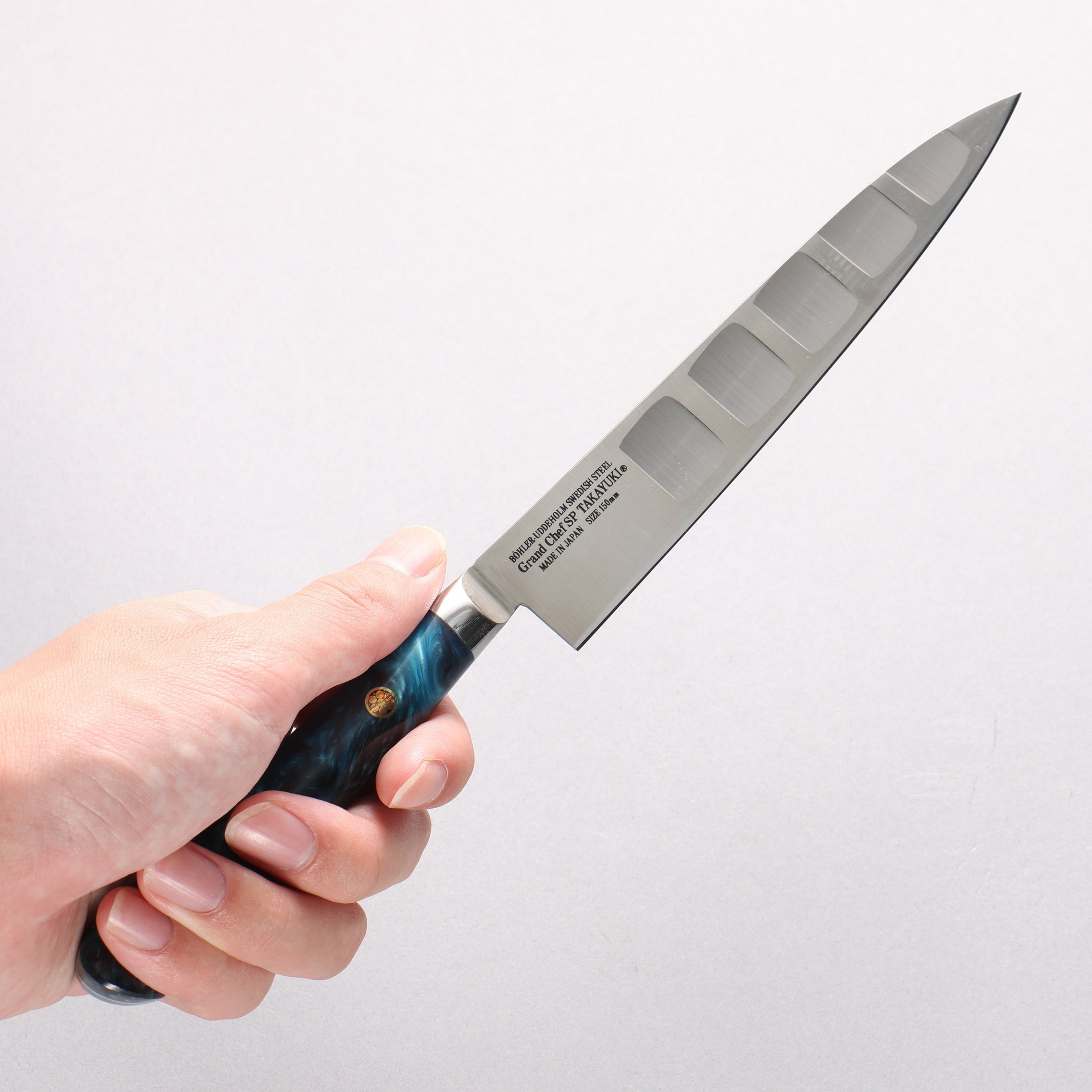堺 孝行 グランドシェフ SP スウェーデンウッデホルム特殊鋼 ペティーサーモン 150mm SP タイプ III (オーシャン)柄 - 清助刃物