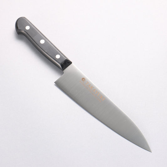 堺 孝行 モリブデン鋼（MOL） 磨き仕上げ 牛刀包丁 180mm 黒プラスチック抗菌柄 - 清助刃物
