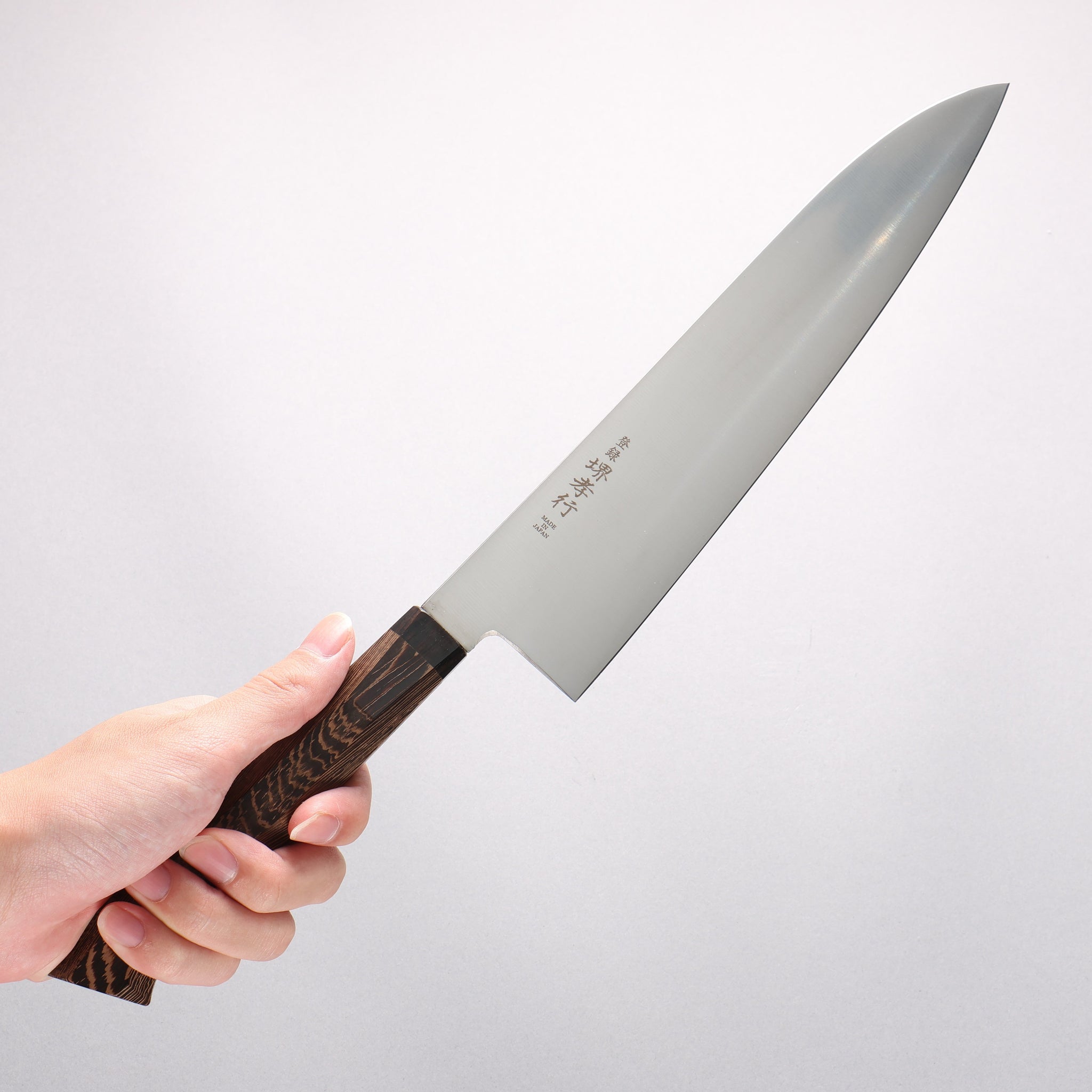 堺 孝行 グランドシェフ アンタレス スウェーデン鋼 筋引包丁 240mm ウエンジ柄 - 清助刃物