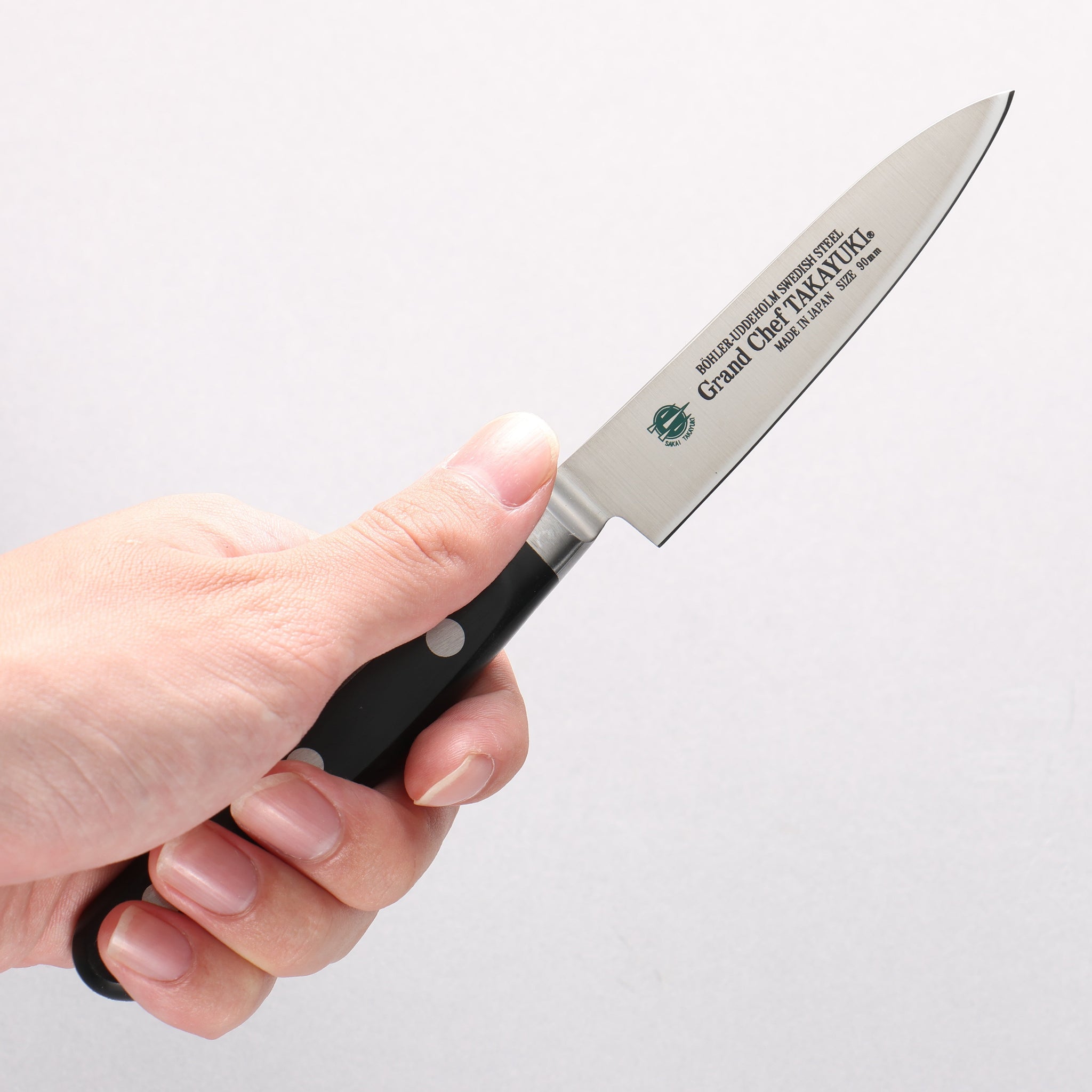堺 孝行 グランドシェフ スウェーデン鋼 ペティーナイフ 90mm - 清助刃物